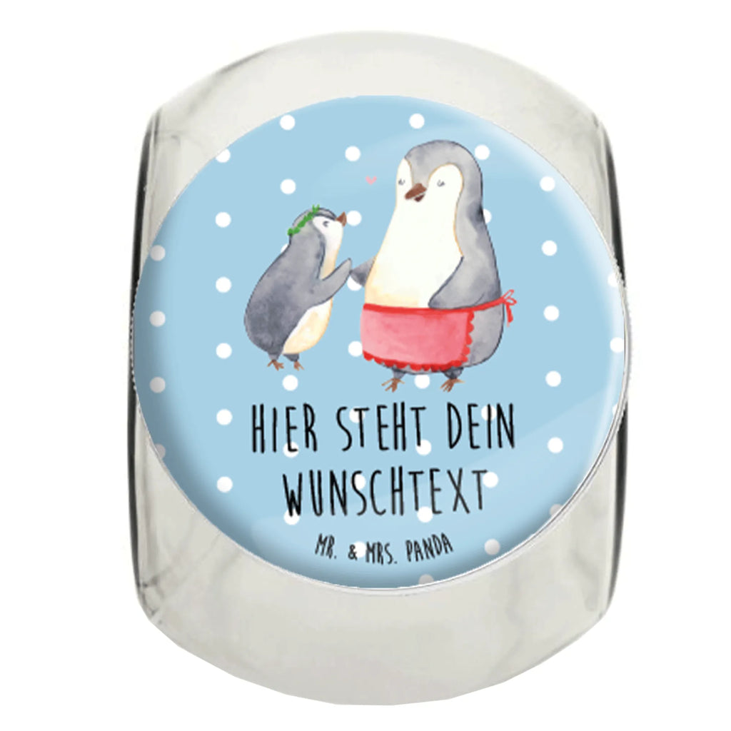 Personalisiertes Bonbonglas Pinguin mit Kind Vorratsdose, Vorratsbehälter, Süßigkeitenglas, Süßigkeitendose, Kaffeedose, Müslidose, Teedose, Keksbehälter, Keksedose, Glasdose, Glasbälter, Vorratsglas, Küchenbehälter, Aufbewahrungsdose, Aufbewahungsglas, Gewürzdose, Küchenorganizer, Snackdose, Familie, Vatertag, Muttertag, Bruder, Schwester, Mama, Papa, Oma, Opa, Geschenk, Mami, Mutti, Mutter, Geburststag