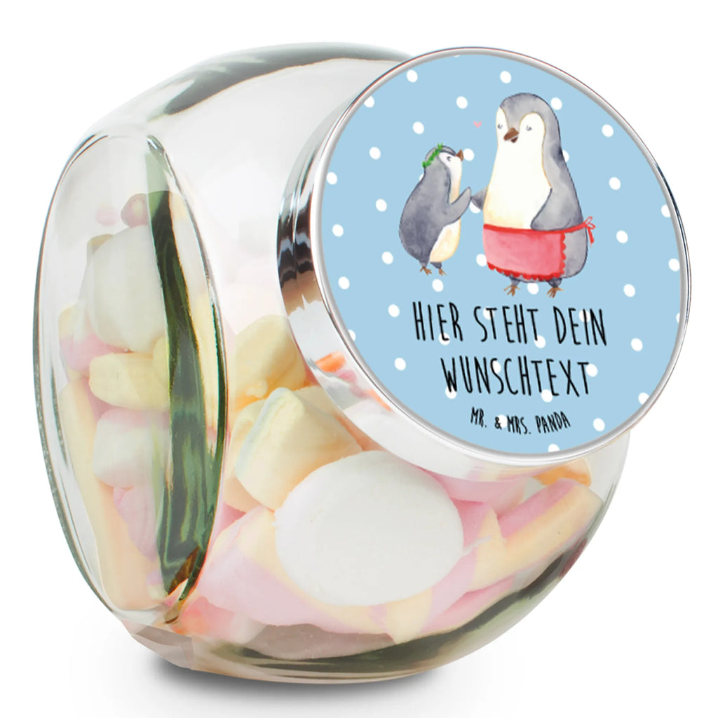 Personalisiertes Bonbonglas Pinguin mit Kind Vorratsdose, Vorratsbehälter, Süßigkeitenglas, Süßigkeitendose, Kaffeedose, Müslidose, Teedose, Keksbehälter, Keksedose, Glasdose, Glasbälter, Vorratsglas, Küchenbehälter, Aufbewahrungsdose, Aufbewahungsglas, Gewürzdose, Küchenorganizer, Snackdose, Familie, Vatertag, Muttertag, Bruder, Schwester, Mama, Papa, Oma, Opa, Geschenk, Mami, Mutti, Mutter, Geburststag
