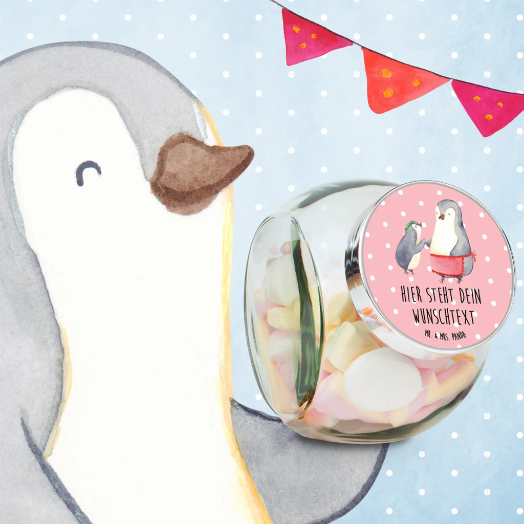 Personalisiertes Bonbonglas Pinguin mit Kind Vorratsdose, Vorratsbehälter, Süßigkeitenglas, Süßigkeitendose, Kaffeedose, Müslidose, Teedose, Keksbehälter, Keksedose, Glasdose, Glasbälter, Vorratsglas, Küchenbehälter, Aufbewahrungsdose, Aufbewahungsglas, Gewürzdose, Küchenorganizer, Snackdose, Familie, Vatertag, Muttertag, Bruder, Schwester, Mama, Papa, Oma, Opa, Geschenk, Mami, Mutti, Mutter, Geburststag
