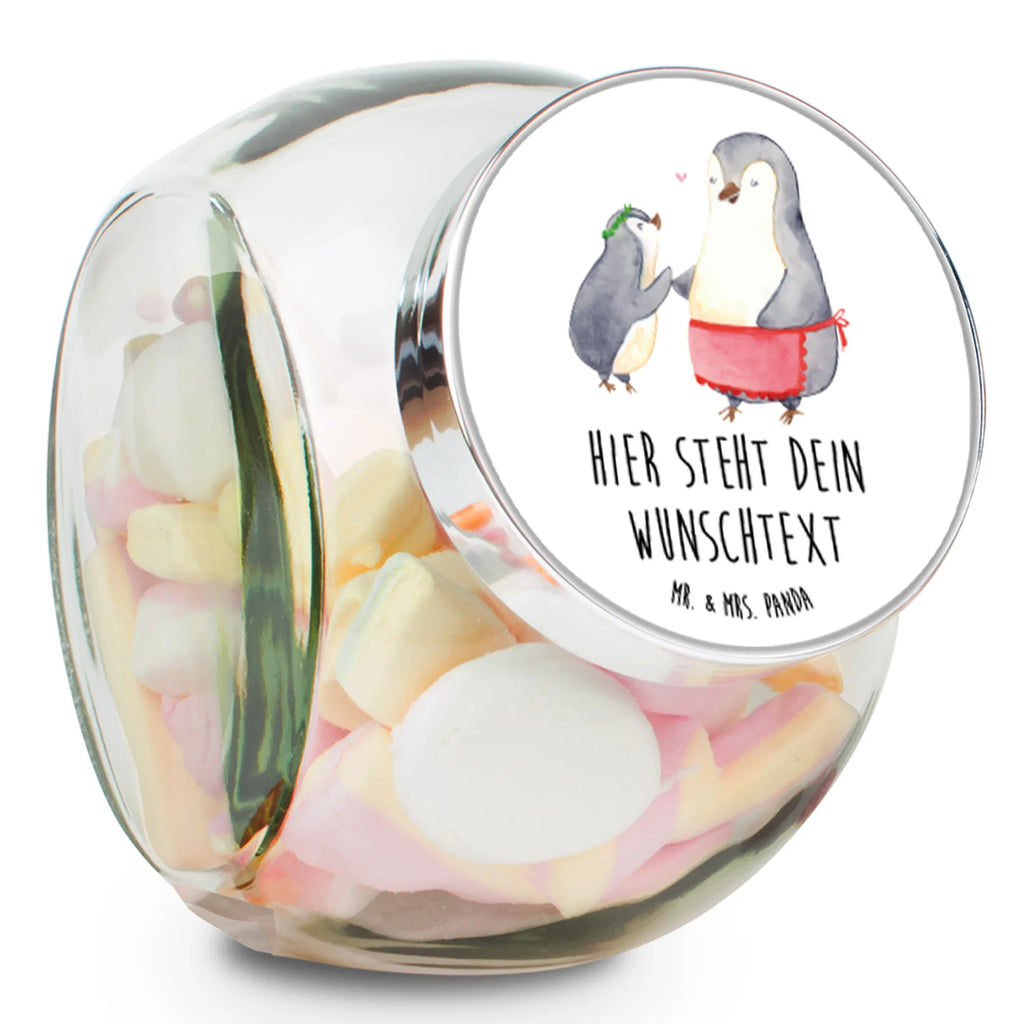 Personalisiertes Bonbonglas Pinguin mit Kind Vorratsdose, Vorratsbehälter, Süßigkeitenglas, Süßigkeitendose, Kaffeedose, Müslidose, Teedose, Keksbehälter, Keksedose, Glasdose, Glasbälter, Vorratsglas, Küchenbehälter, Aufbewahrungsdose, Aufbewahungsglas, Gewürzdose, Küchenorganizer, Snackdose, Familie, Vatertag, Muttertag, Bruder, Schwester, Mama, Papa, Oma, Opa, Geschenk, Mami, Mutti, Mutter, Geburststag