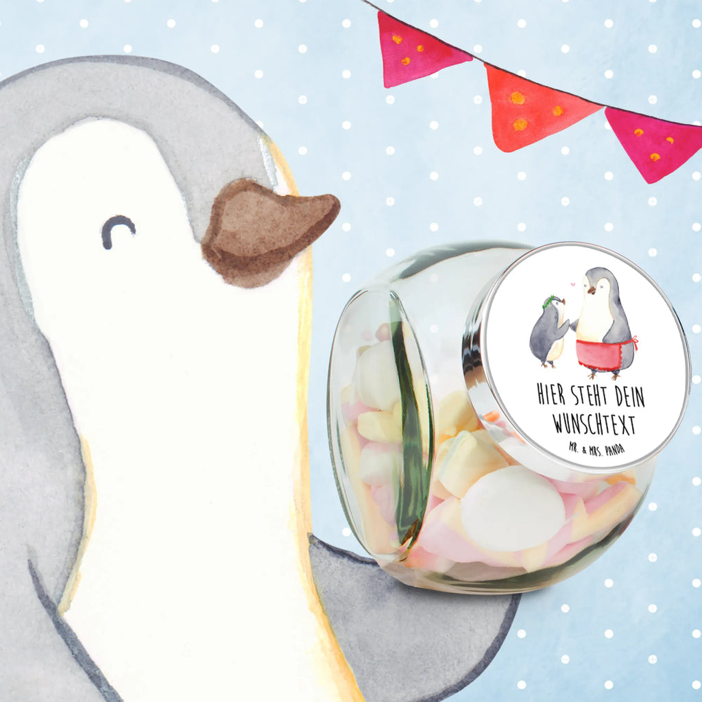 Personalisiertes Bonbonglas Pinguin mit Kind Vorratsdose, Vorratsbehälter, Süßigkeitenglas, Süßigkeitendose, Kaffeedose, Müslidose, Teedose, Keksbehälter, Keksedose, Glasdose, Glasbälter, Vorratsglas, Küchenbehälter, Aufbewahrungsdose, Aufbewahungsglas, Gewürzdose, Küchenorganizer, Snackdose, Familie, Vatertag, Muttertag, Bruder, Schwester, Mama, Papa, Oma, Opa, Geschenk, Mami, Mutti, Mutter, Geburststag
