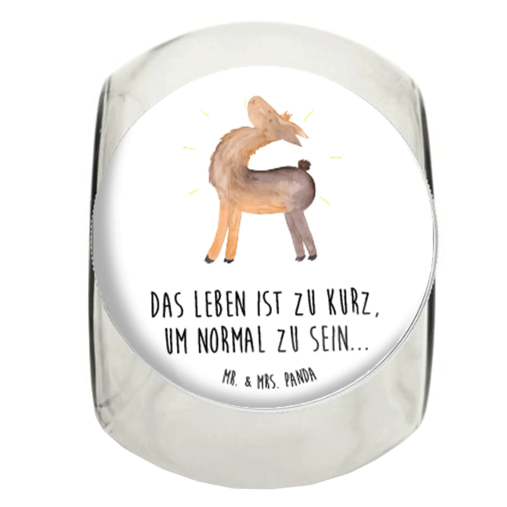 Bonbonglas Lama stolz Vorratsdose, Vorratsbehälter, Süßigkeitenglas, Süßigkeitendose, Kaffeedose, Müslidose, Teedose, Keksbehälter, Keksedose, Glasdose, Glasbälter, Vorratsglas, Küchenbehälter, Aufbewahrungsdose, Aufbewahungsglas, Gewürzdose, Küchenorganizer, Snackdose, Lama, Alpaka, Lamas, Außenseiter, Anders, Neustart, stolz, Hippie, Freundin, Freundinnen, beste Freundin, Kumpel, Familie, Family