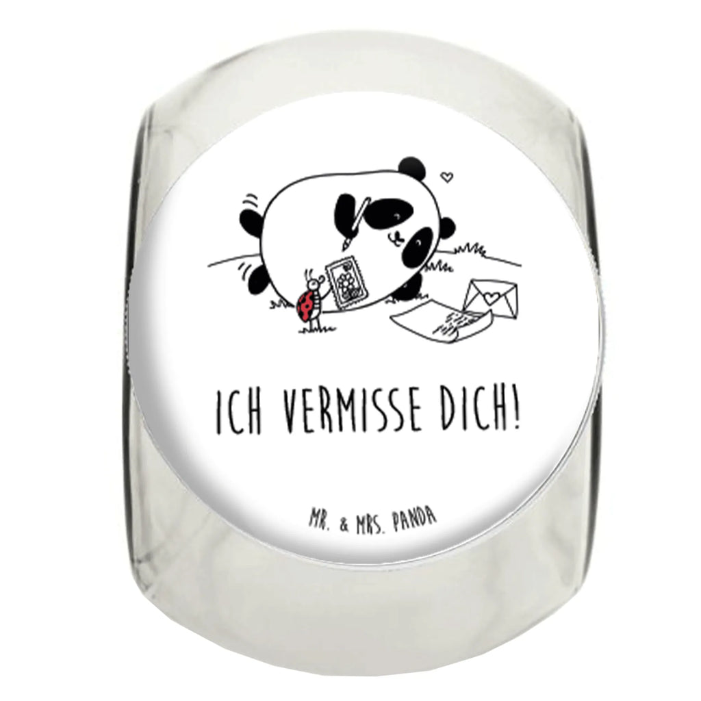 Bonbonglas Panda Vermissen Vorratsdose, Vorratsbehälter, Süßigkeitenglas, Süßigkeitendose, Kaffeedose, Müslidose, Teedose, Keksbehälter, Keksedose, Glasdose, Glasbälter, Vorratsglas, Küchenbehälter, Aufbewahrungsdose, Aufbewahungsglas, Gewürzdose, Küchenorganizer, Snackdose