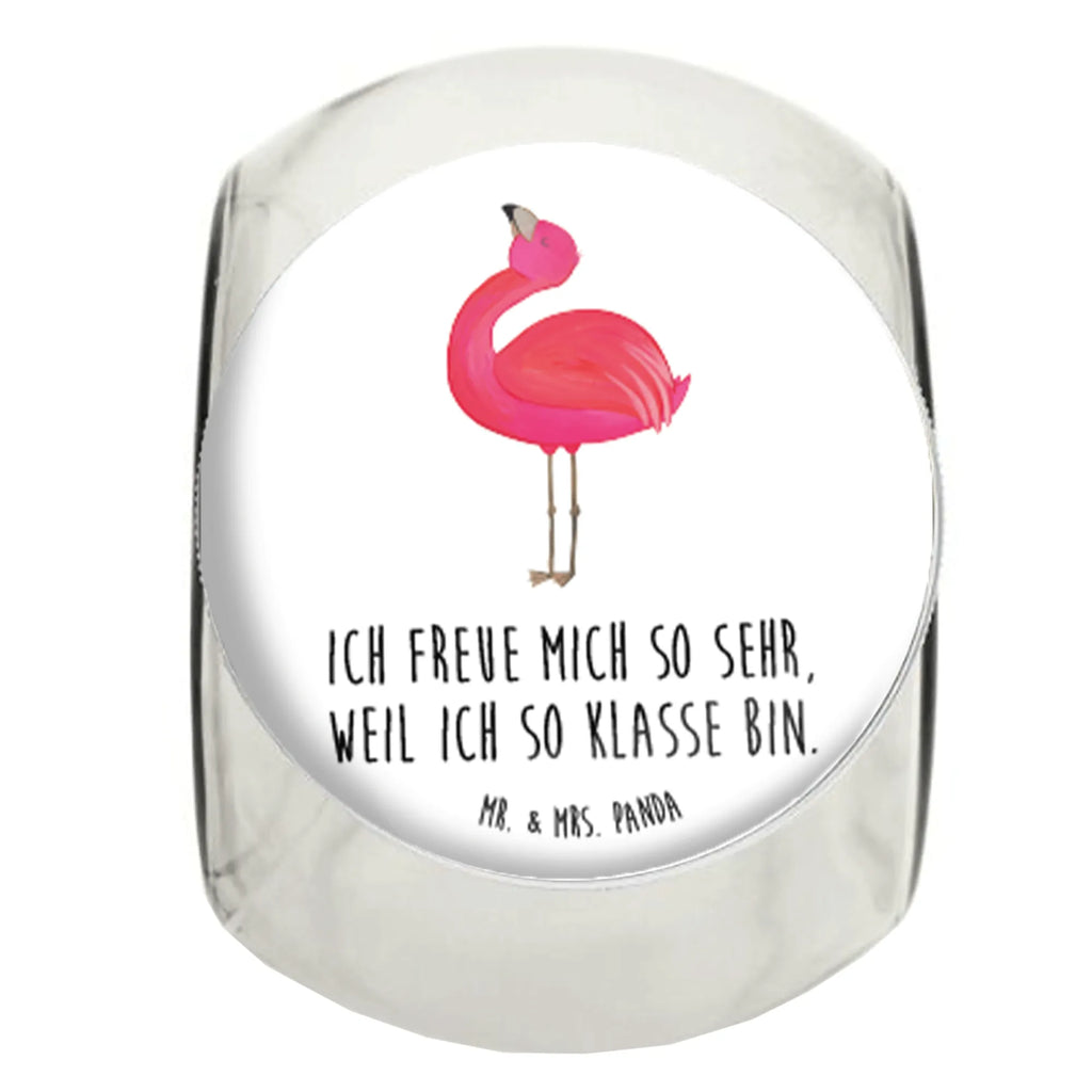 Bonbonglas Flamingo Stolz Vorratsdose, Vorratsbehälter, Süßigkeitenglas, Süßigkeitendose, Kaffeedose, Müslidose, Teedose, Keksbehälter, Keksedose, Glasdose, Glasbälter, Vorratsglas, Küchenbehälter, Aufbewahrungsdose, Aufbewahungsglas, Gewürzdose, Küchenorganizer, Snackdose, Flamingo, stolz, Freude, Selbstliebe, Selbstakzeptanz, Freundin, beste Freundin, Tochter, Mama, Schwester