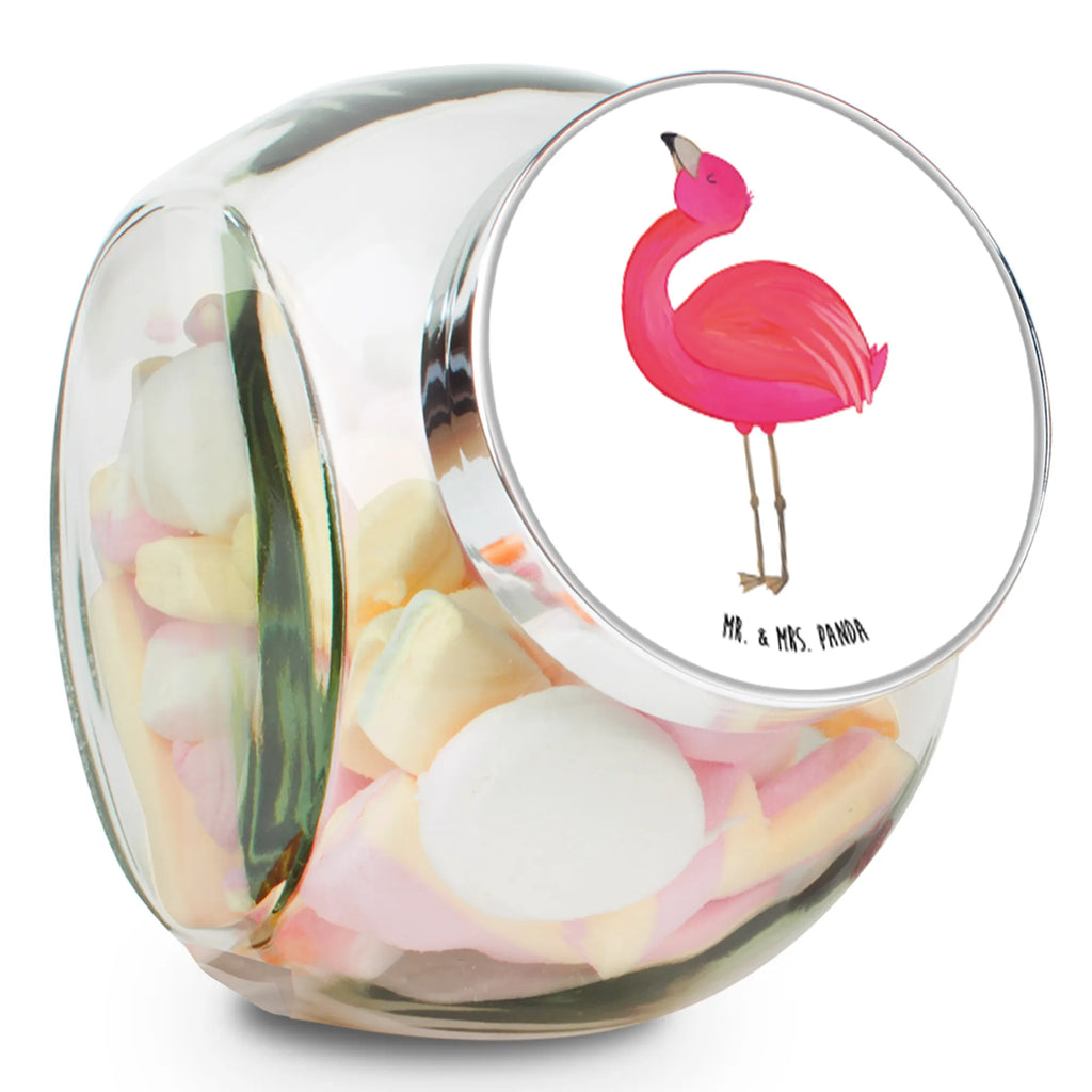 Bonbonglas Flamingo Stolz Vorratsdose, Vorratsbehälter, Süßigkeitenglas, Süßigkeitendose, Kaffeedose, Müslidose, Teedose, Keksbehälter, Keksedose, Glasdose, Glasbälter, Vorratsglas, Küchenbehälter, Aufbewahrungsdose, Aufbewahungsglas, Gewürzdose, Küchenorganizer, Snackdose, Flamingo, stolz, Freude, Selbstliebe, Selbstakzeptanz, Freundin, beste Freundin, Tochter, Mama, Schwester