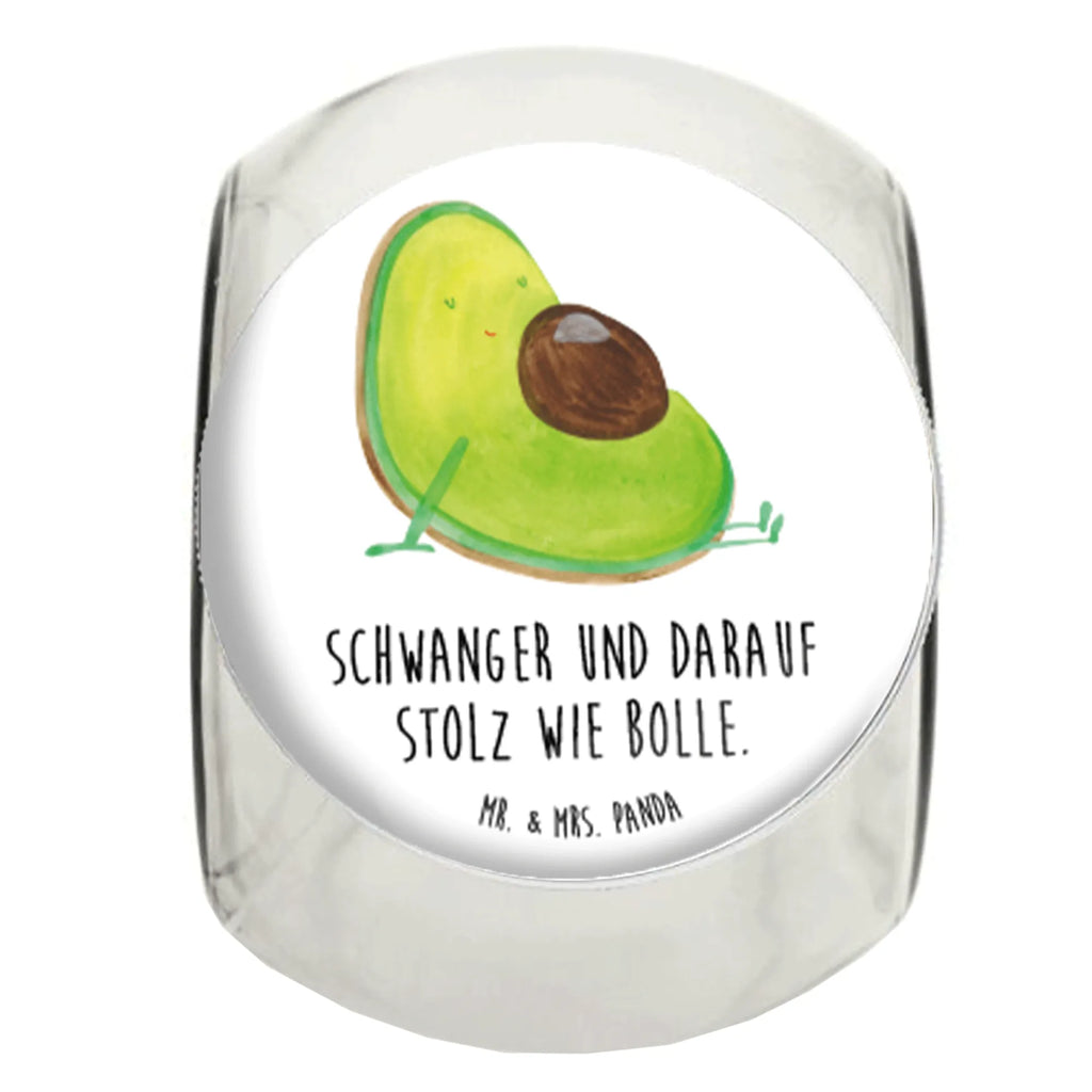 Bonbonglas Avocado schwanger Vorratsdose, Vorratsbehälter, Süßigkeitenglas, Süßigkeitendose, Kaffeedose, Müslidose, Teedose, Keksbehälter, Keksedose, Glasdose, Glasbälter, Vorratsglas, Küchenbehälter, Aufbewahrungsdose, Aufbewahungsglas, Gewürzdose, Küchenorganizer, Snackdose, Avocado, Veggie, Vegan, Gesund, schwanger, Schwangerschaft, Babyparty, Babyshower