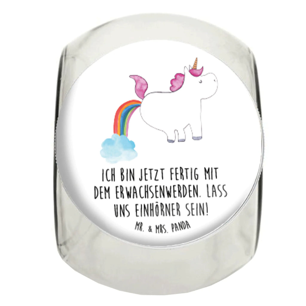 Bonbonglas Einhorn Pupsend Vorratsdose, Vorratsbehälter, Süßigkeitenglas, Süßigkeitendose, Kaffeedose, Müslidose, Teedose, Keksbehälter, Keksedose, Glasdose, Glasbälter, Vorratsglas, Küchenbehälter, Aufbewahrungsdose, Aufbewahungsglas, Gewürzdose, Küchenorganizer, Snackdose, Einhorn, Einhörner, Einhorn Deko, Unicorn, Pups, Regenbogen, Glitzer, Einhornpower, Erwachsenwerden, Spaß, lustig, Freundin