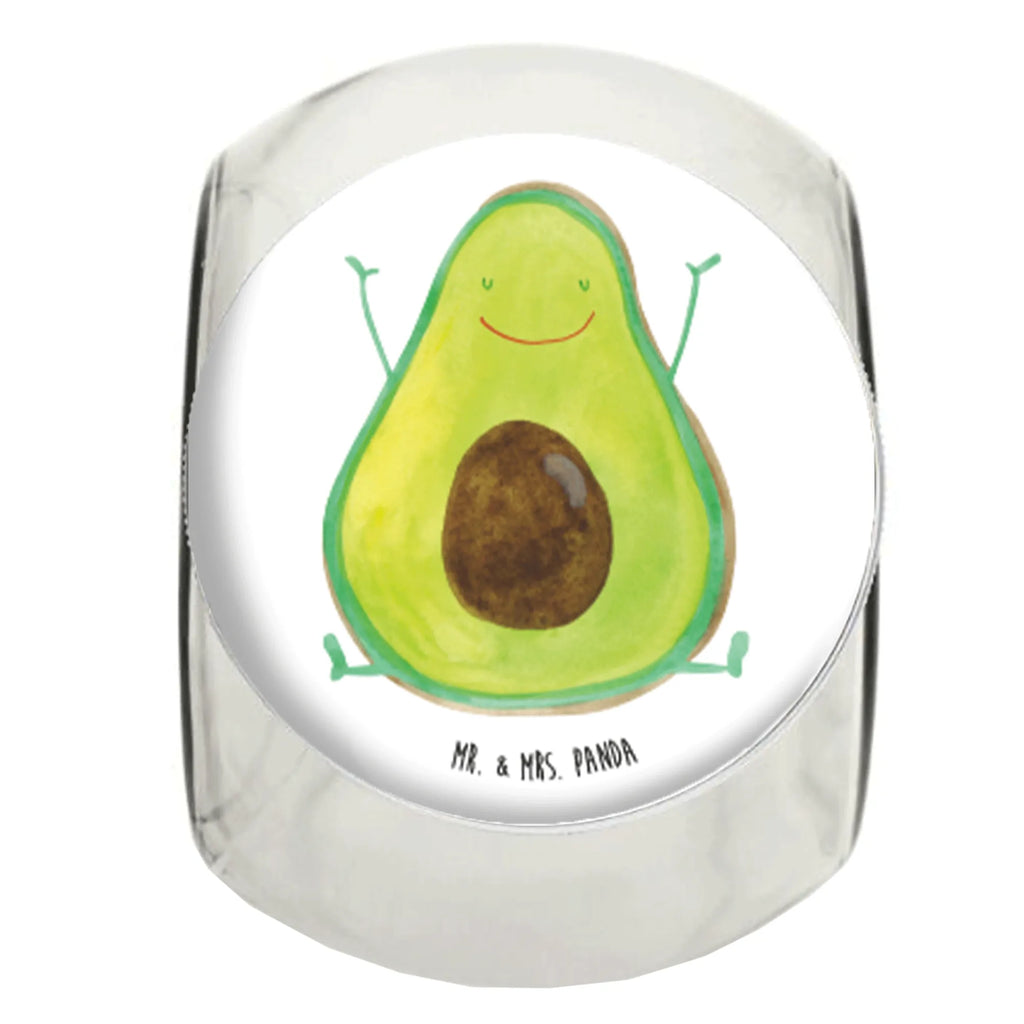 Bonbonglas Avocado Happy Vorratsdose, Vorratsbehälter, Süßigkeitenglas, Süßigkeitendose, Kaffeedose, Müslidose, Teedose, Keksbehälter, Keksedose, Glasdose, Glasbälter, Vorratsglas, Küchenbehälter, Aufbewahrungsdose, Aufbewahungsglas, Gewürzdose, Küchenorganizer, Snackdose, Avocado, Veggie, Vegan, Gesund, Chaos