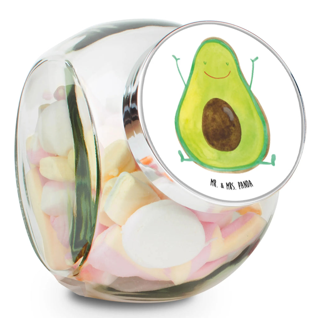 Bonbonglas Avocado Happy Vorratsdose, Vorratsbehälter, Süßigkeitenglas, Süßigkeitendose, Kaffeedose, Müslidose, Teedose, Keksbehälter, Keksedose, Glasdose, Glasbälter, Vorratsglas, Küchenbehälter, Aufbewahrungsdose, Aufbewahungsglas, Gewürzdose, Küchenorganizer, Snackdose, Avocado, Veggie, Vegan, Gesund, Chaos