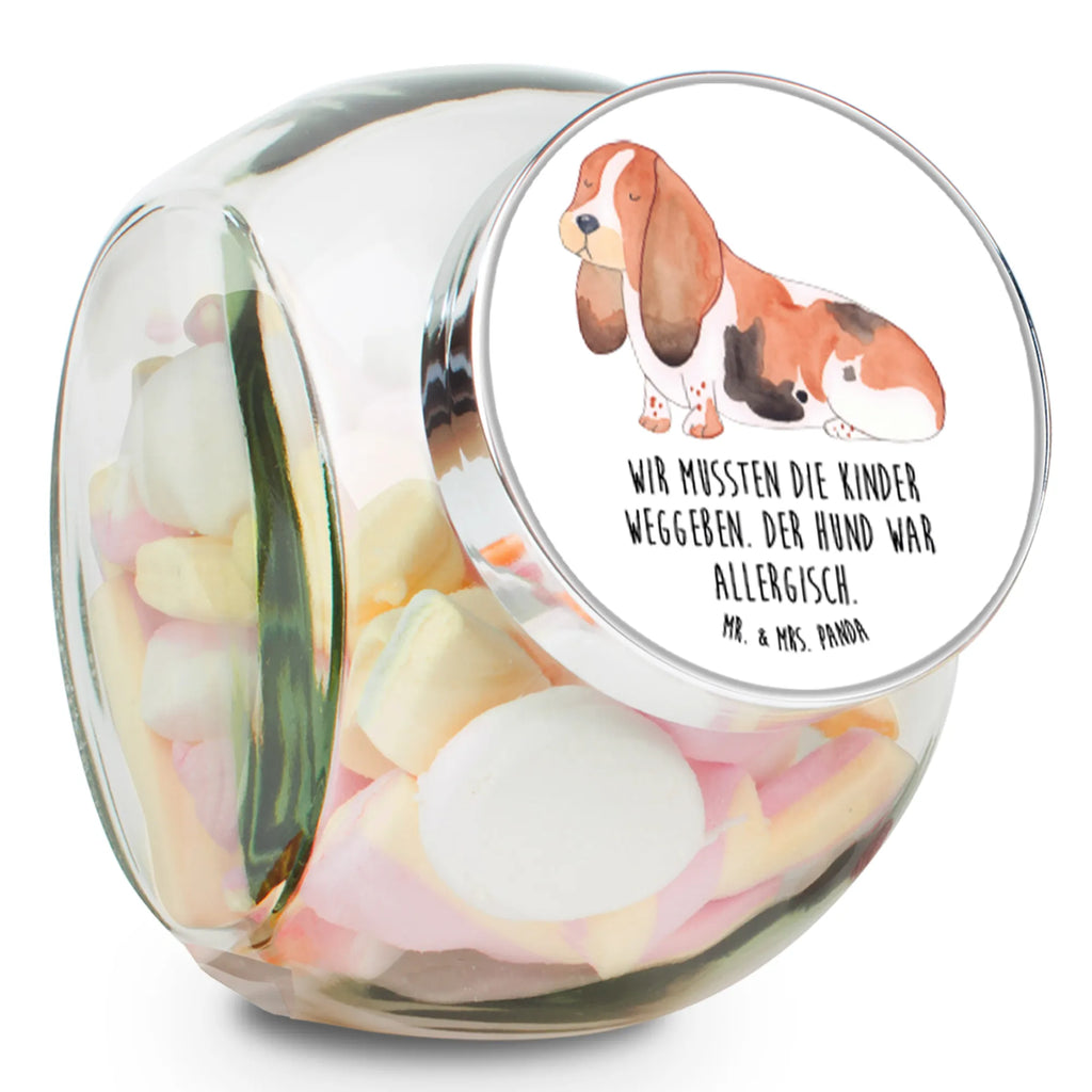 Bonbonglas Hund Basset Hound Vorratsdose, Vorratsbehälter, Süßigkeitenglas, Süßigkeitendose, Kaffeedose, Müslidose, Teedose, Keksbehälter, Keksedose, Glasdose, Glasbälter, Vorratsglas, Küchenbehälter, Aufbewahrungsdose, Aufbewahungsglas, Gewürzdose, Küchenorganizer, Snackdose, Hund, Hundemotiv, Haustier, Hunderasse, Tierliebhaber, Hundebesitzer, Sprüche, Basset Hound, Basset, Hundeliebe, kinderlos