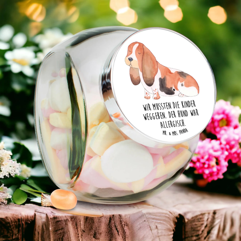 Bonbonglas Hund Basset Hound Vorratsdose, Vorratsbehälter, Süßigkeitenglas, Süßigkeitendose, Kaffeedose, Müslidose, Teedose, Keksbehälter, Keksedose, Glasdose, Glasbälter, Vorratsglas, Küchenbehälter, Aufbewahrungsdose, Aufbewahungsglas, Gewürzdose, Küchenorganizer, Snackdose, Hund, Hundemotiv, Haustier, Hunderasse, Tierliebhaber, Hundebesitzer, Sprüche, Basset Hound, Basset, Hundeliebe, kinderlos