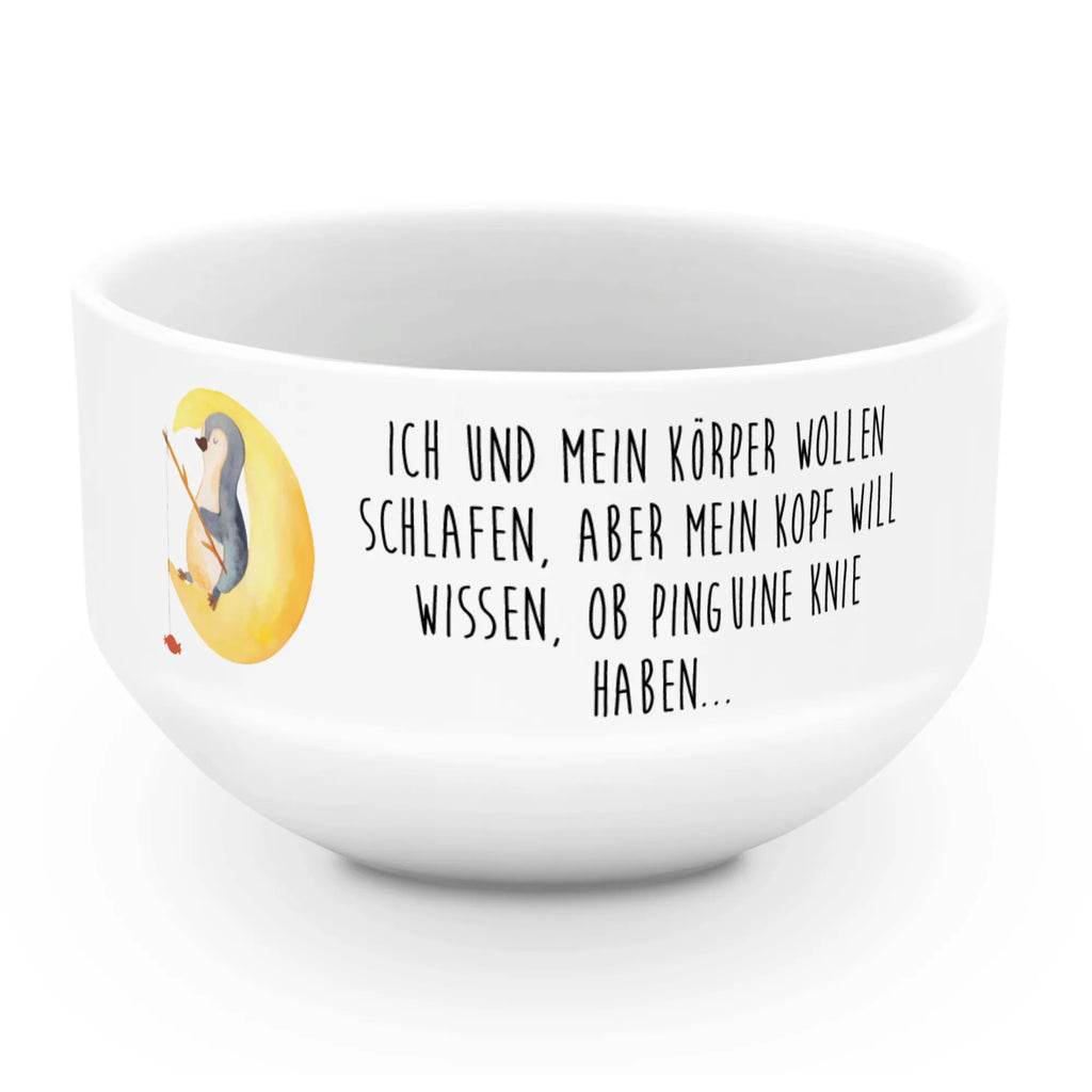 Müslischale Pinguin Mond Müslischale, Müslischüssel, Früstücksschüssel, Schüssel, Keramik Schüssel, Dessertschüssel, Salatschüssel, Suppenschüssel, Obstschale, Porzellan Schale, Snackschale, Müsli schalen, Müsli schale, Müslischale Keramik, Müslischalen bunt, Weiße Müslischalen, Bunte Müslischalen, Müslischale Porzellan, Müslischale lustig, Keramik Müslischale, Frühstücksschalen, Schöne Müslischalen, Müslischale mit Spruch, Pinguin, Pinguine, Spruch, schlafen, Nachtruhe, Einschlafen, Schlafzimmer, Schlafstörungen, Gästezimmer