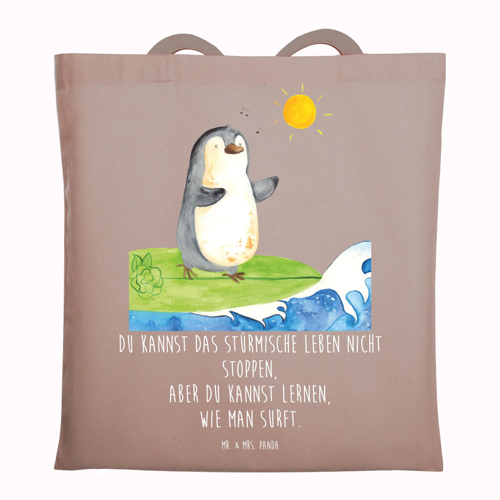 Tragetasche Pinguin Surfer Beuteltasche, Beutel, Einkaufstasche, Jutebeutel, Stoffbeutel, Tasche, Shopper, Umhängetasche, Strandtasche, Schultertasche, Stofftasche, Tragetasche, Badetasche, Jutetasche, Einkaufstüte, Laptoptasche, Pinguin, Pinguine, surfen, Surfer, Hawaii, Urlaub, Wellen, Wellen reiten, Portugal