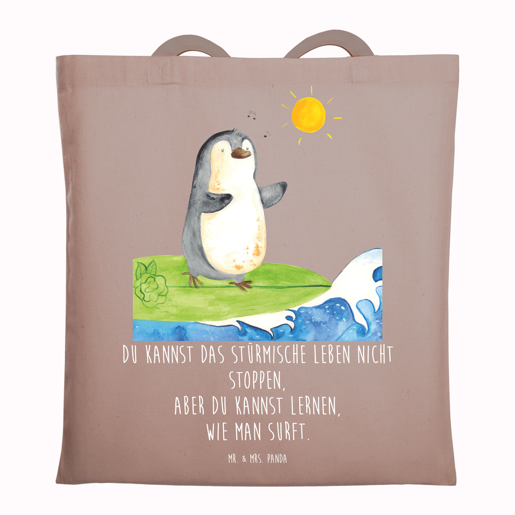 Tragetasche Pinguin Surfer Beuteltasche, Beutel, Einkaufstasche, Jutebeutel, Stoffbeutel, Tasche, Shopper, Umhängetasche, Strandtasche, Schultertasche, Stofftasche, Tragetasche, Badetasche, Jutetasche, Einkaufstüte, Laptoptasche, Pinguin, Pinguine, surfen, Surfer, Hawaii, Urlaub, Wellen, Wellen reiten, Portugal