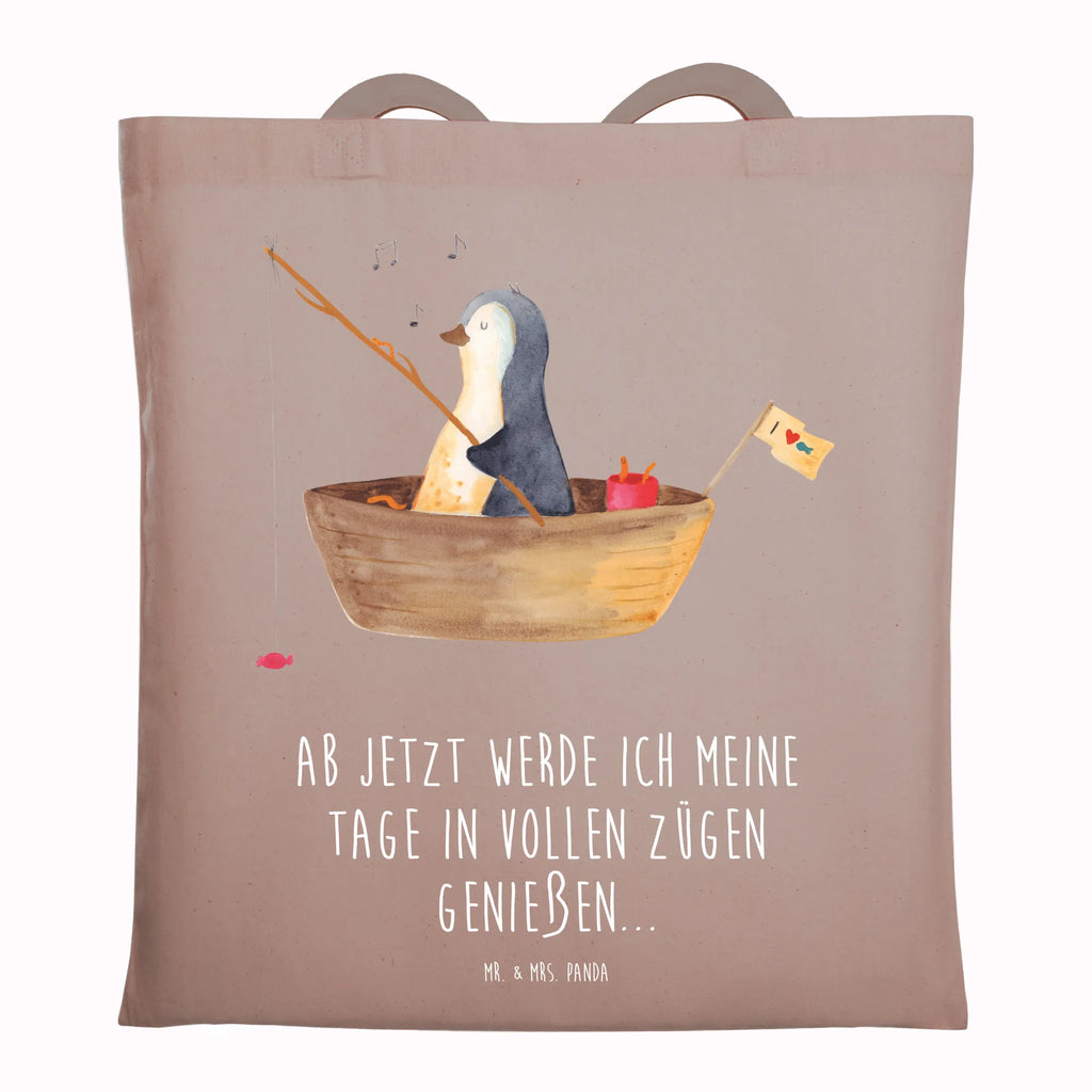 Tragetasche Pinguin Angelboot Beuteltasche, Beutel, Einkaufstasche, Jutebeutel, Stoffbeutel, Tasche, Shopper, Umhängetasche, Strandtasche, Schultertasche, Stofftasche, Tragetasche, Badetasche, Jutetasche, Einkaufstüte, Laptoptasche, Pinguin, Pinguine, Angeln, Boot, Angelboot, Lebenslust, Leben, genießen, Motivation, Neustart, Neuanfang, Trennung, Scheidung, Geschenkidee Liebeskummer