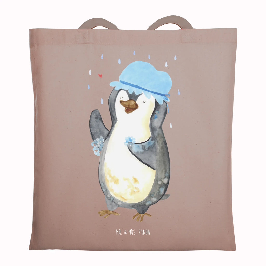 Tragetasche Pinguin Duschen Beuteltasche, Beutel, Einkaufstasche, Jutebeutel, Stoffbeutel, Tasche, Shopper, Umhängetasche, Strandtasche, Schultertasche, Stofftasche, Tragetasche, Badetasche, Jutetasche, Einkaufstüte, Laptoptasche, Pinguin, Pinguine, Dusche, duschen, Lebensmotto, Motivation, Neustart, Neuanfang, glücklich sein