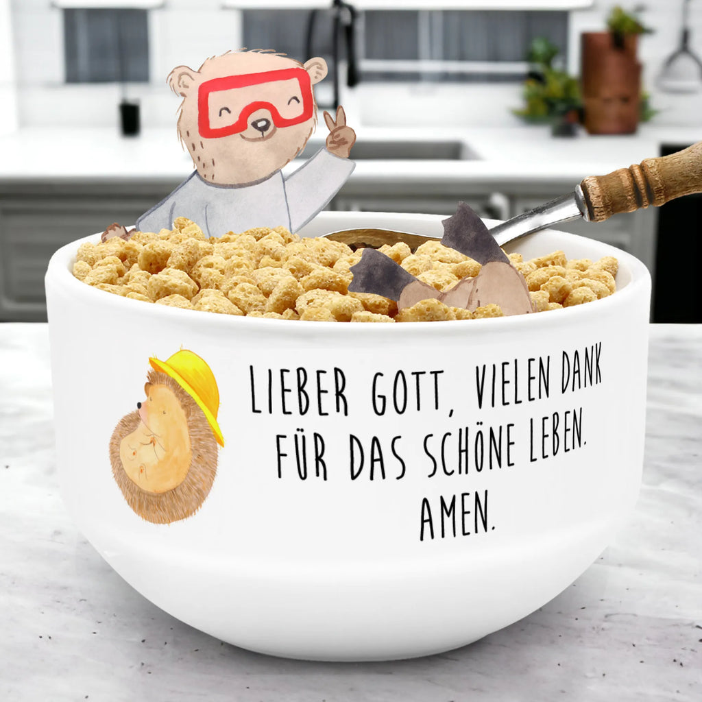 Müslischale Igel betet Müslischale, Müslischüssel, Früstücksschüssel, Schüssel, Keramik Schüssel, Dessertschüssel, Salatschüssel, Suppenschüssel, Obstschale, Porzellan Schale, Snackschale, Müsli schalen, Müsli schale, Müslischale Keramik, Müslischalen bunt, Weiße Müslischalen, Bunte Müslischalen, Müslischale Porzellan, Müslischale lustig, Keramik Müslischale, Frühstücksschalen, Schöne Müslischalen, Müslischale mit Spruch, Tiermotive, Gute Laune, lustige Sprüche, Tiere, Igel, Igel mit Hut, Sonnenhut, Gott, Amen, beten, Leben, Dankbarkeit, Dankbar sein, dankbar, genießen