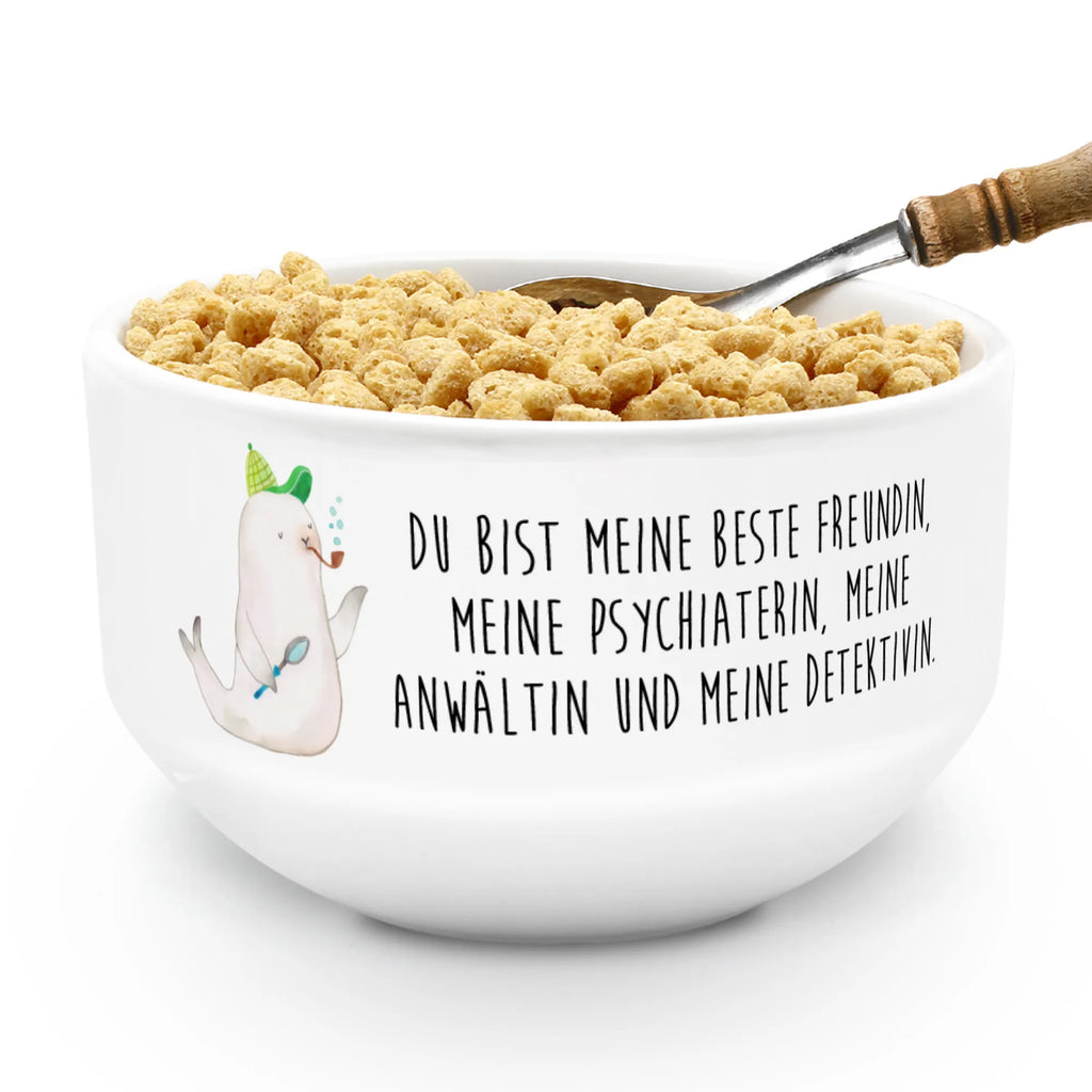 Müslischale Robbe Sherlock Müslischale, Müslischüssel, Früstücksschüssel, Schüssel, Keramik Schüssel, Dessertschüssel, Salatschüssel, Suppenschüssel, Obstschale, Porzellan Schale, Snackschale, Müsli schalen, Müsli schale, Müslischale Keramik, Müslischalen bunt, Weiße Müslischalen, Bunte Müslischalen, Müslischale Porzellan, Müslischale lustig, Keramik Müslischale, Frühstücksschalen, Schöne Müslischalen, Müslischale mit Spruch, Tiermotive, Gute Laune, lustige Sprüche, Tiere