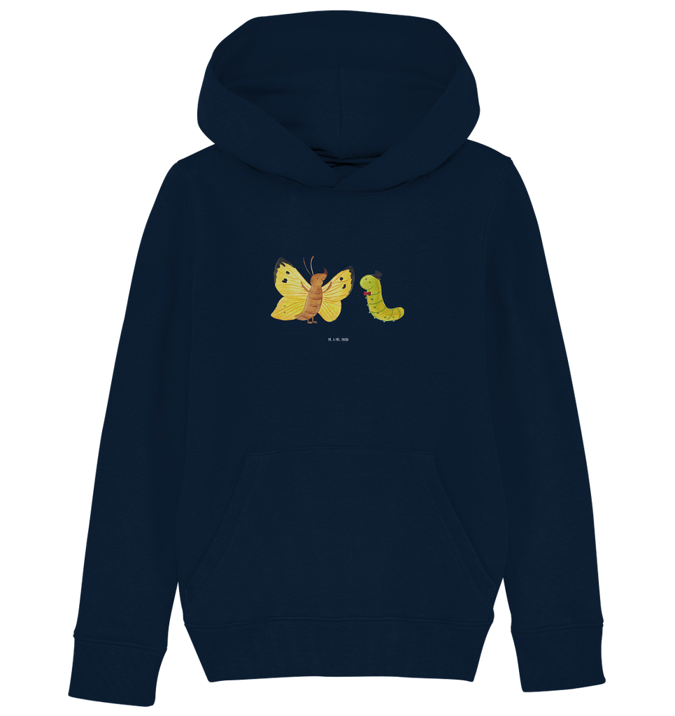 Organic Kinder Hoodie Raupe & Schmetterling Kinder Hoodie, Kapuzenpullover, Kinder Oberteil, Mädchen Hoodie, Jungen Hoodie, Mädchen Kapuzenpullover, Jungen Kapuzenpullover, Mädchen Kleidung, Jungen Kleidung, Mädchen Oberteil, Jungen Oberteil, Tiermotive, Gute Laune, lustige Sprüche, Tiere, Raupe, Schmetterling, Zitronenfalter, Entwicklung, Erwachsen werden, Kokon, Hut, Hütchen, Schönheit, Aufwachsen