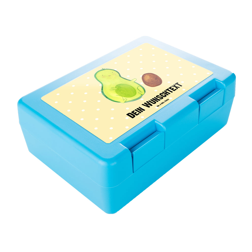 Personalisierte Brotdose Avocado rollt Kern Brotdose personalisiert, Brotbox, Snackbox, Lunch box, Butterbrotdose, Brotzeitbox, Avocado, Veggie, Vegan, Gesund, Avocados, Schwanger, Geburt, Geburtstag, Säugling, Kind, erstes Kind, zur Geburt, Schwangerschaft, Babyparty, Baby, große Liebe, Liebe, Love