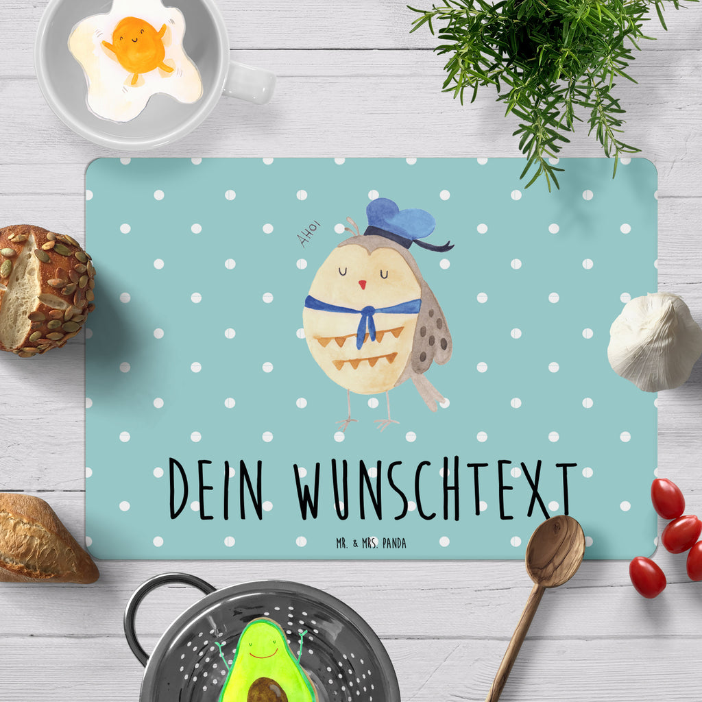 Personalisiertes Tischset Eule Matrosen Personalisiertes Tischet, Personalisierter Tischuntersetzer, Personalisiertes Platzset, Eule, Eule Spruch, Eule Deko, Owl, Wortspiel lustig, Matrose, Freundin, Ehe, Seefahrer, Heimathafen, Hochzeitstag Geschenk