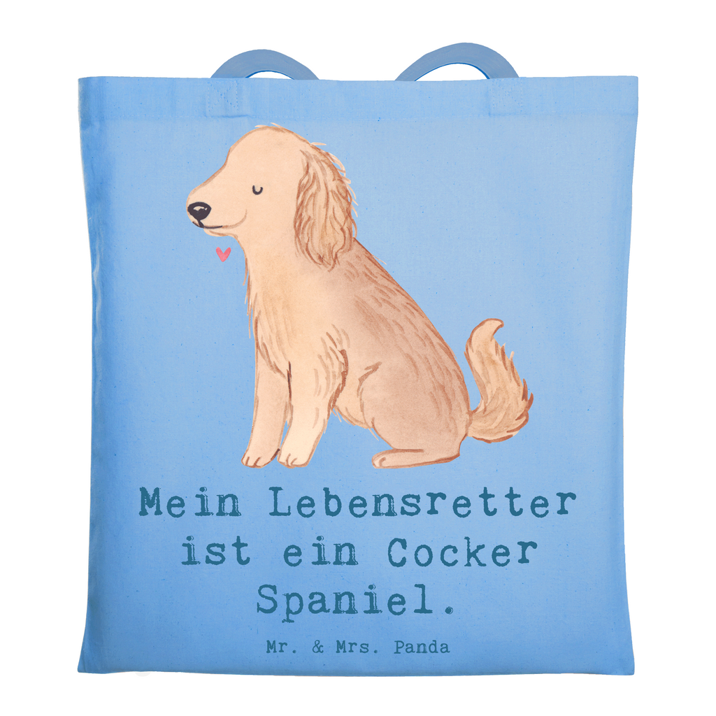 Tragetasche Cocker Spaniel Lebensretter Beuteltasche, Beutel, Einkaufstasche, Jutebeutel, Stoffbeutel, Tasche, Shopper, Umhängetasche, Strandtasche, Schultertasche, Stofftasche, Tragetasche, Badetasche, Jutetasche, Einkaufstüte, Laptoptasche, Hund, Hunderasse, Rassehund, Hundebesitzer, Geschenk, Tierfreund, Schenken, Welpe, Englische Cockerspaniel, Cocker Spaniel