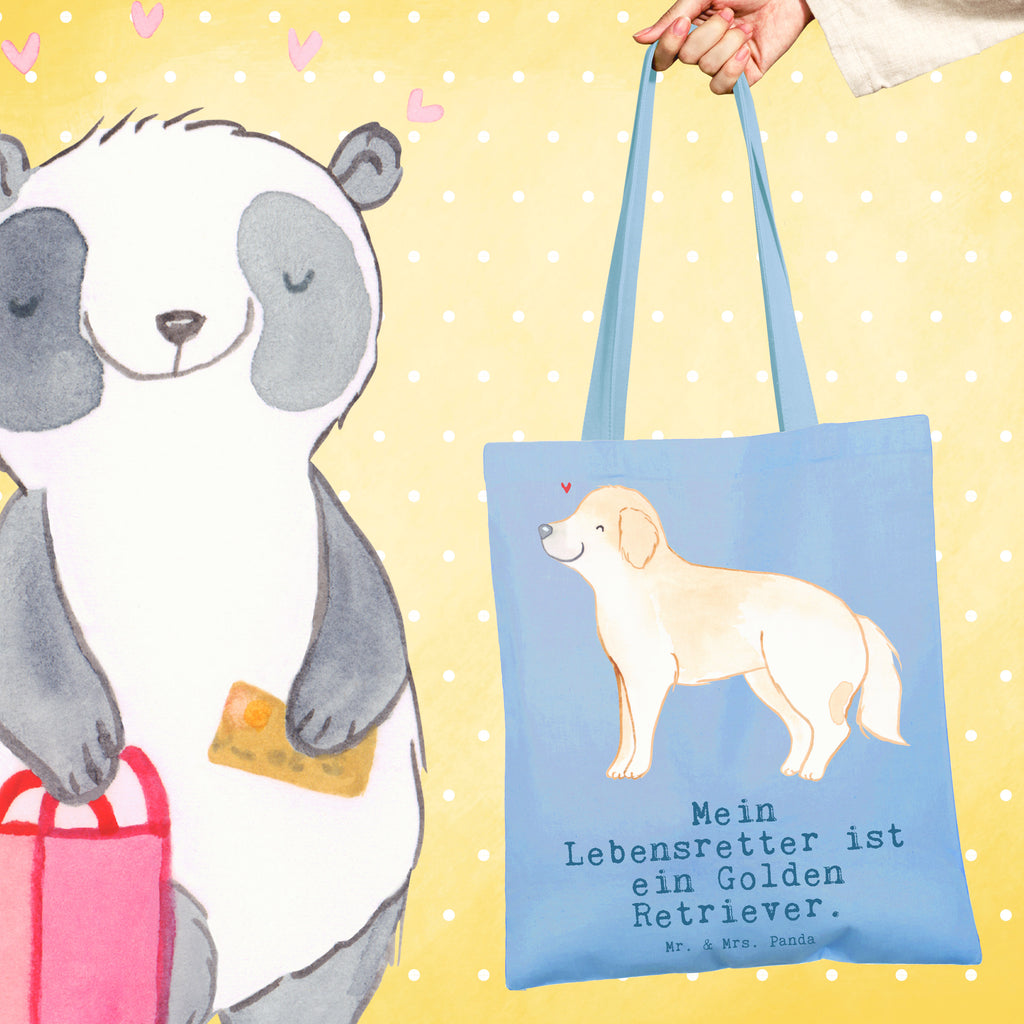 Tragetasche Golden Retriever Lebensretter Beuteltasche, Beutel, Einkaufstasche, Jutebeutel, Stoffbeutel, Tasche, Shopper, Umhängetasche, Strandtasche, Schultertasche, Stofftasche, Tragetasche, Badetasche, Jutetasche, Einkaufstüte, Laptoptasche, Hund, Hunderasse, Rassehund, Hundebesitzer, Geschenk, Tierfreund, Schenken, Welpe, Golden Retriever, Goldie Hund