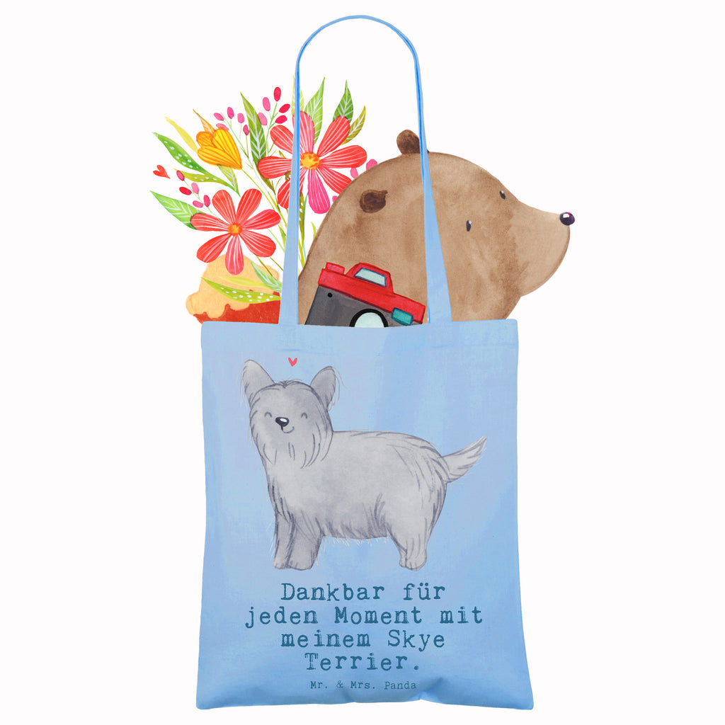 Tragetasche Skye Terrier Moment Beuteltasche, Beutel, Einkaufstasche, Jutebeutel, Stoffbeutel, Tasche, Shopper, Umhängetasche, Strandtasche, Schultertasche, Stofftasche, Tragetasche, Badetasche, Jutetasche, Einkaufstüte, Laptoptasche, Hund, Hunderasse, Rassehund, Hundebesitzer, Geschenk, Tierfreund, Schenken, Welpe, Skye Terrier, Terrier