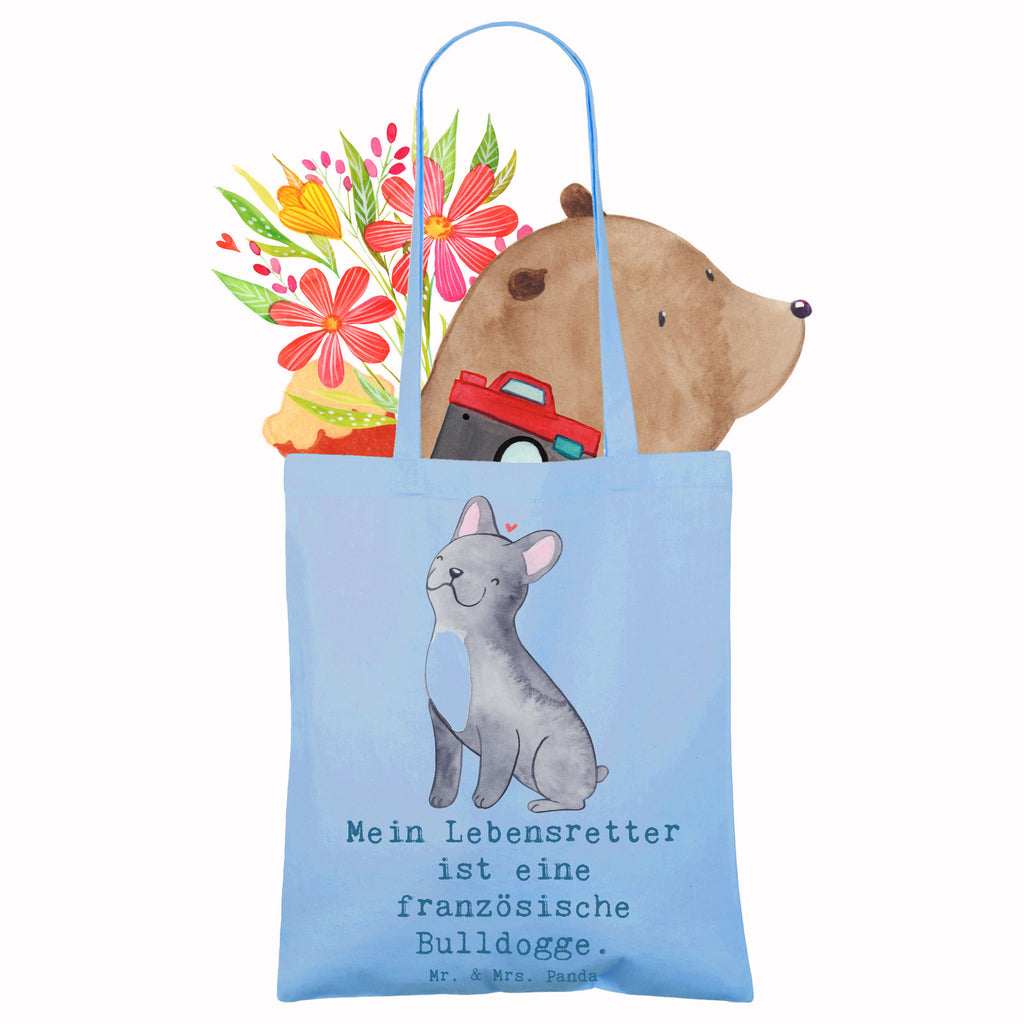 Tragetasche Französische Bulldogge Lebensretter Beuteltasche, Beutel, Einkaufstasche, Jutebeutel, Stoffbeutel, Tasche, Shopper, Umhängetasche, Strandtasche, Schultertasche, Stofftasche, Tragetasche, Badetasche, Jutetasche, Einkaufstüte, Laptoptasche, Hund, Hunderasse, Rassehund, Hundebesitzer, Geschenk, Tierfreund, Schenken, Welpe, Französische Bulldogge