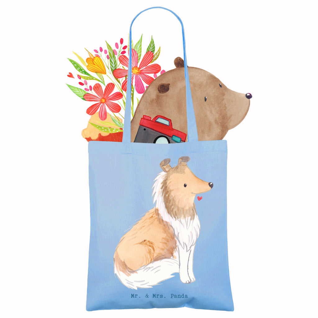 Tragetasche Langhaar Collie Lebensretter Beuteltasche, Beutel, Einkaufstasche, Jutebeutel, Stoffbeutel, Tasche, Shopper, Umhängetasche, Strandtasche, Schultertasche, Stofftasche, Tragetasche, Badetasche, Jutetasche, Einkaufstüte, Laptoptasche, Hund, Hunderasse, Rassehund, Hundebesitzer, Geschenk, Tierfreund, Schenken, Welpe, Langhaar Collie, britischer Hütehund