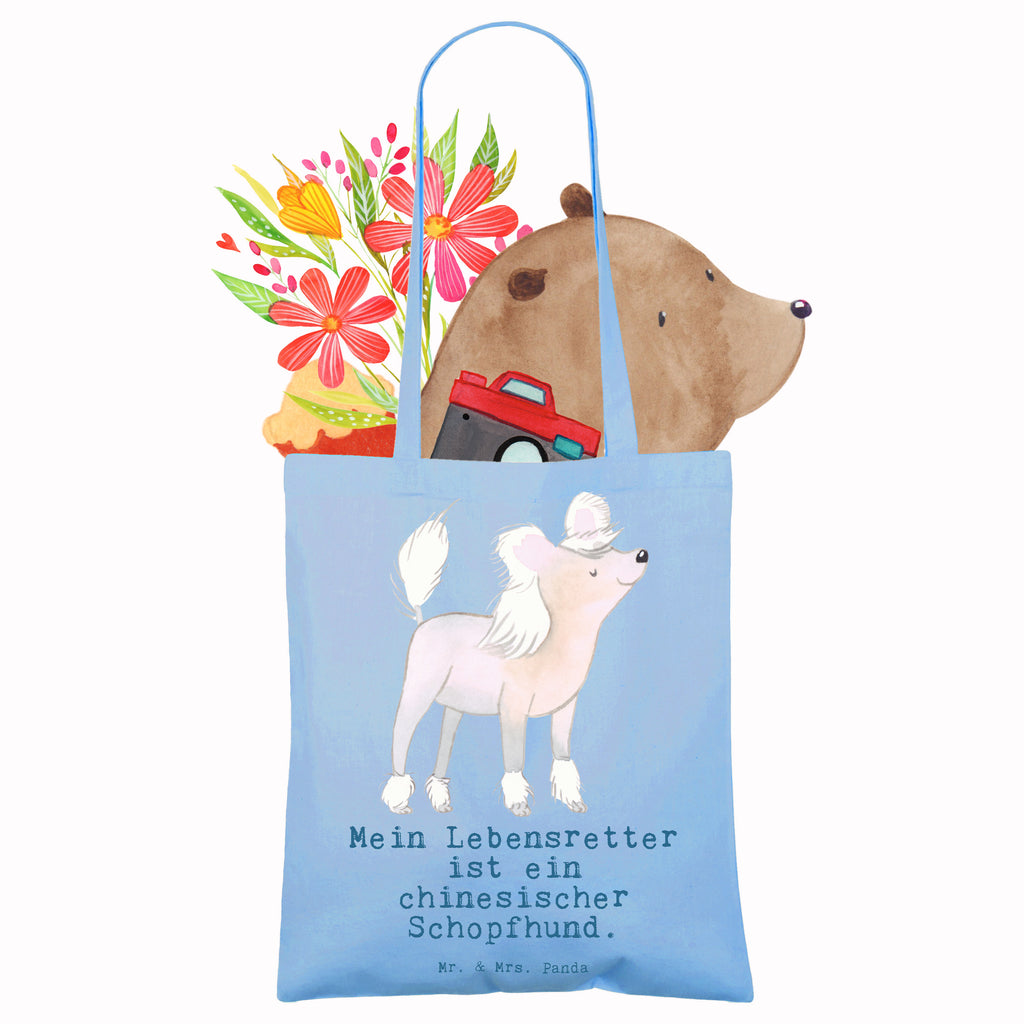 Tragetasche Chinesischer Schopfhund Lebensretter Beuteltasche, Beutel, Einkaufstasche, Jutebeutel, Stoffbeutel, Tasche, Shopper, Umhängetasche, Strandtasche, Schultertasche, Stofftasche, Tragetasche, Badetasche, Jutetasche, Einkaufstüte, Laptoptasche, Hund, Hunderasse, Rassehund, Hundebesitzer, Geschenk, Tierfreund, Schenken, Welpe, Chinesischer Schopfhund, Chinese Crested Dog