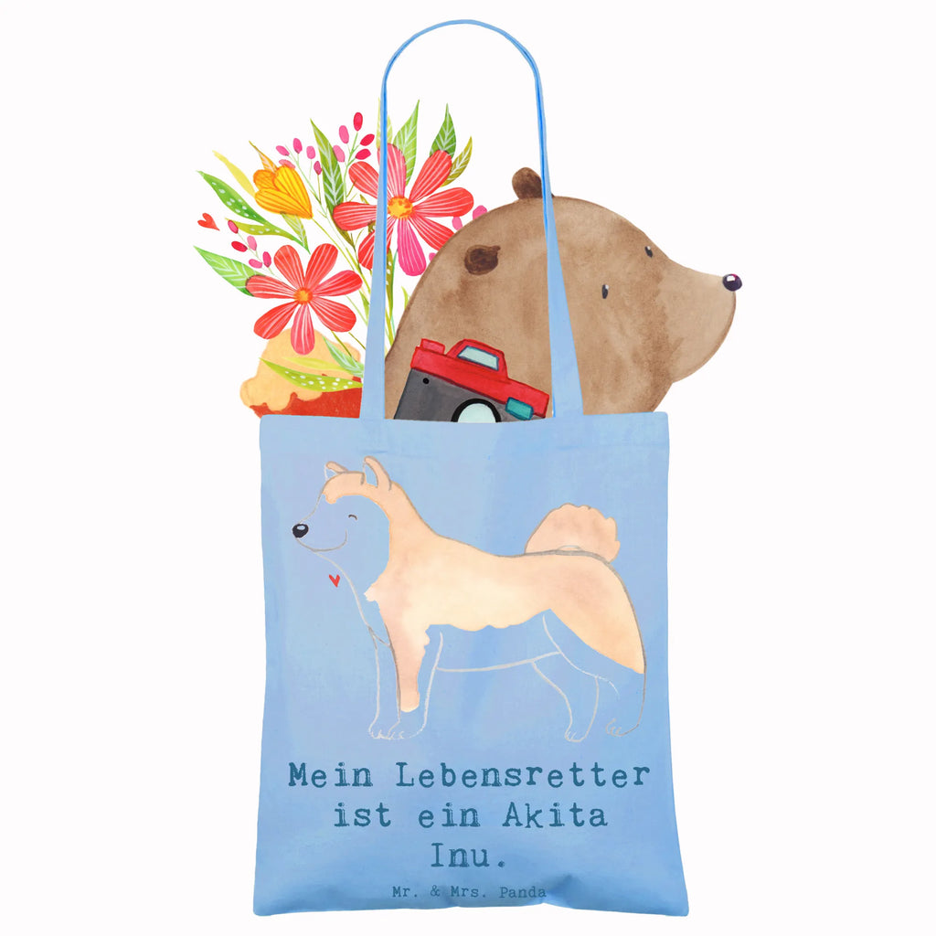 Tragetasche Akita Inu Lebensretter Beuteltasche, Beutel, Einkaufstasche, Jutebeutel, Stoffbeutel, Tasche, Shopper, Umhängetasche, Strandtasche, Schultertasche, Stofftasche, Tragetasche, Badetasche, Jutetasche, Einkaufstüte, Laptoptasche, Hund, Hunderasse, Rassehund, Hundebesitzer, Geschenk, Tierfreund, Schenken, Welpe