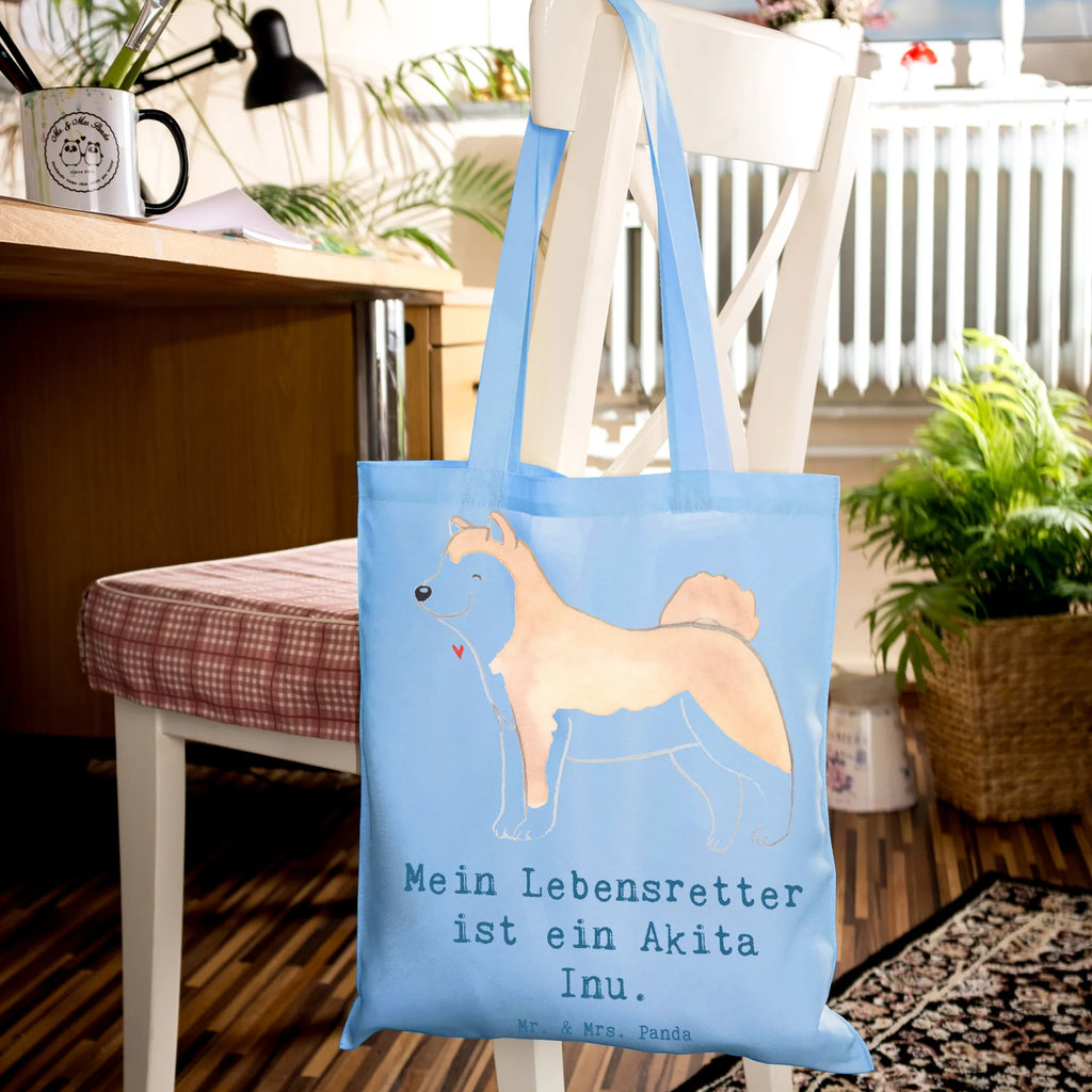 Tragetasche Akita Inu Lebensretter Beuteltasche, Beutel, Einkaufstasche, Jutebeutel, Stoffbeutel, Tasche, Shopper, Umhängetasche, Strandtasche, Schultertasche, Stofftasche, Tragetasche, Badetasche, Jutetasche, Einkaufstüte, Laptoptasche, Hund, Hunderasse, Rassehund, Hundebesitzer, Geschenk, Tierfreund, Schenken, Welpe