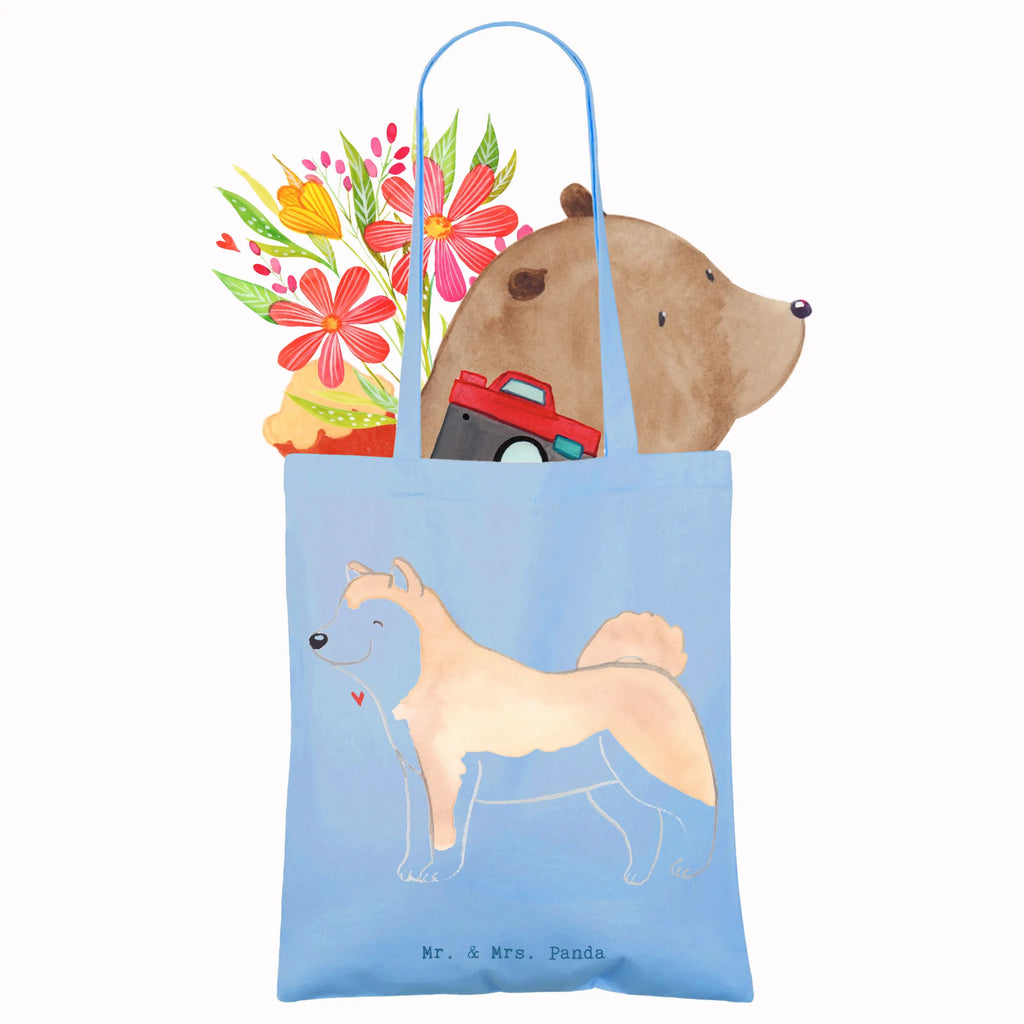 Tragetasche Akita Inu Lebensretter Beuteltasche, Beutel, Einkaufstasche, Jutebeutel, Stoffbeutel, Tasche, Shopper, Umhängetasche, Strandtasche, Schultertasche, Stofftasche, Tragetasche, Badetasche, Jutetasche, Einkaufstüte, Laptoptasche, Hund, Hunderasse, Rassehund, Hundebesitzer, Geschenk, Tierfreund, Schenken, Welpe