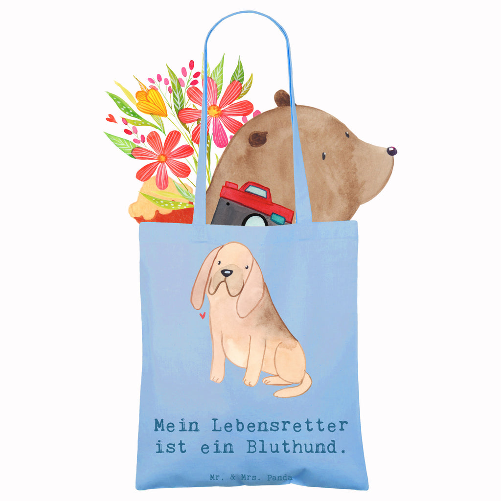 Tragetasche Bloodhound Lebensretter Beuteltasche, Beutel, Einkaufstasche, Jutebeutel, Stoffbeutel, Tasche, Shopper, Umhängetasche, Strandtasche, Schultertasche, Stofftasche, Tragetasche, Badetasche, Jutetasche, Einkaufstüte, Laptoptasche, Hund, Hunderasse, Rassehund, Hundebesitzer, Geschenk, Tierfreund, Schenken, Welpe, Bluthund, Bloodhound, St. Hubertushund, Chien de Saint Hubert