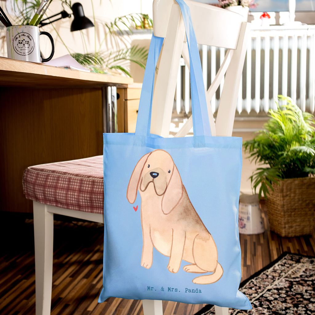 Tragetasche Bloodhound Lebensretter Beuteltasche, Beutel, Einkaufstasche, Jutebeutel, Stoffbeutel, Tasche, Shopper, Umhängetasche, Strandtasche, Schultertasche, Stofftasche, Tragetasche, Badetasche, Jutetasche, Einkaufstüte, Laptoptasche, Hund, Hunderasse, Rassehund, Hundebesitzer, Geschenk, Tierfreund, Schenken, Welpe, Bluthund, Bloodhound, St. Hubertushund, Chien de Saint Hubert