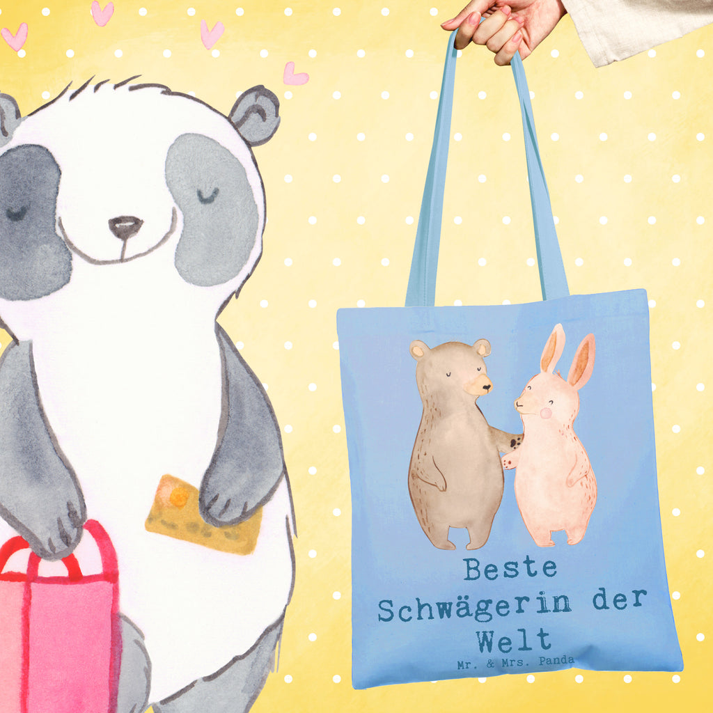 Tragetasche Hase Beste Schwägerin der Welt Beuteltasche, Beutel, Einkaufstasche, Jutebeutel, Stoffbeutel, Tasche, Shopper, Umhängetasche, Strandtasche, Schultertasche, Stofftasche, Tragetasche, Badetasche, Jutetasche, Einkaufstüte, Laptoptasche, für, Dankeschön, Geschenk, Schenken, Geburtstag, Geburtstagsgeschenk, Geschenkidee, Danke, Bedanken, Mitbringsel, Freude machen, Geschenktipp, Mitbewohnerin, WG, Zimmernachbarin, Wohngemeinschaft, WG-Bewohnerin, Zimmerkollegin, Zimmergenossin, Stubenkameradin