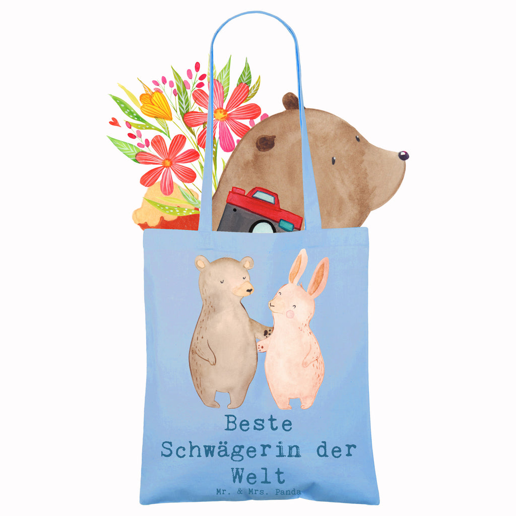 Tragetasche Hase Beste Schwägerin der Welt Beuteltasche, Beutel, Einkaufstasche, Jutebeutel, Stoffbeutel, Tasche, Shopper, Umhängetasche, Strandtasche, Schultertasche, Stofftasche, Tragetasche, Badetasche, Jutetasche, Einkaufstüte, Laptoptasche, für, Dankeschön, Geschenk, Schenken, Geburtstag, Geburtstagsgeschenk, Geschenkidee, Danke, Bedanken, Mitbringsel, Freude machen, Geschenktipp, Mitbewohnerin, WG, Zimmernachbarin, Wohngemeinschaft, WG-Bewohnerin, Zimmerkollegin, Zimmergenossin, Stubenkameradin