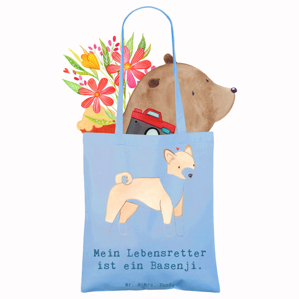 Tragetasche Basenji Lebensretter Beuteltasche, Beutel, Einkaufstasche, Jutebeutel, Stoffbeutel, Tasche, Shopper, Umhängetasche, Strandtasche, Schultertasche, Stofftasche, Tragetasche, Badetasche, Jutetasche, Einkaufstüte, Laptoptasche, Hund, Hunderasse, Rassehund, Hundebesitzer, Geschenk, Tierfreund, Schenken, Welpe, Kongo-Terrier, Basenji