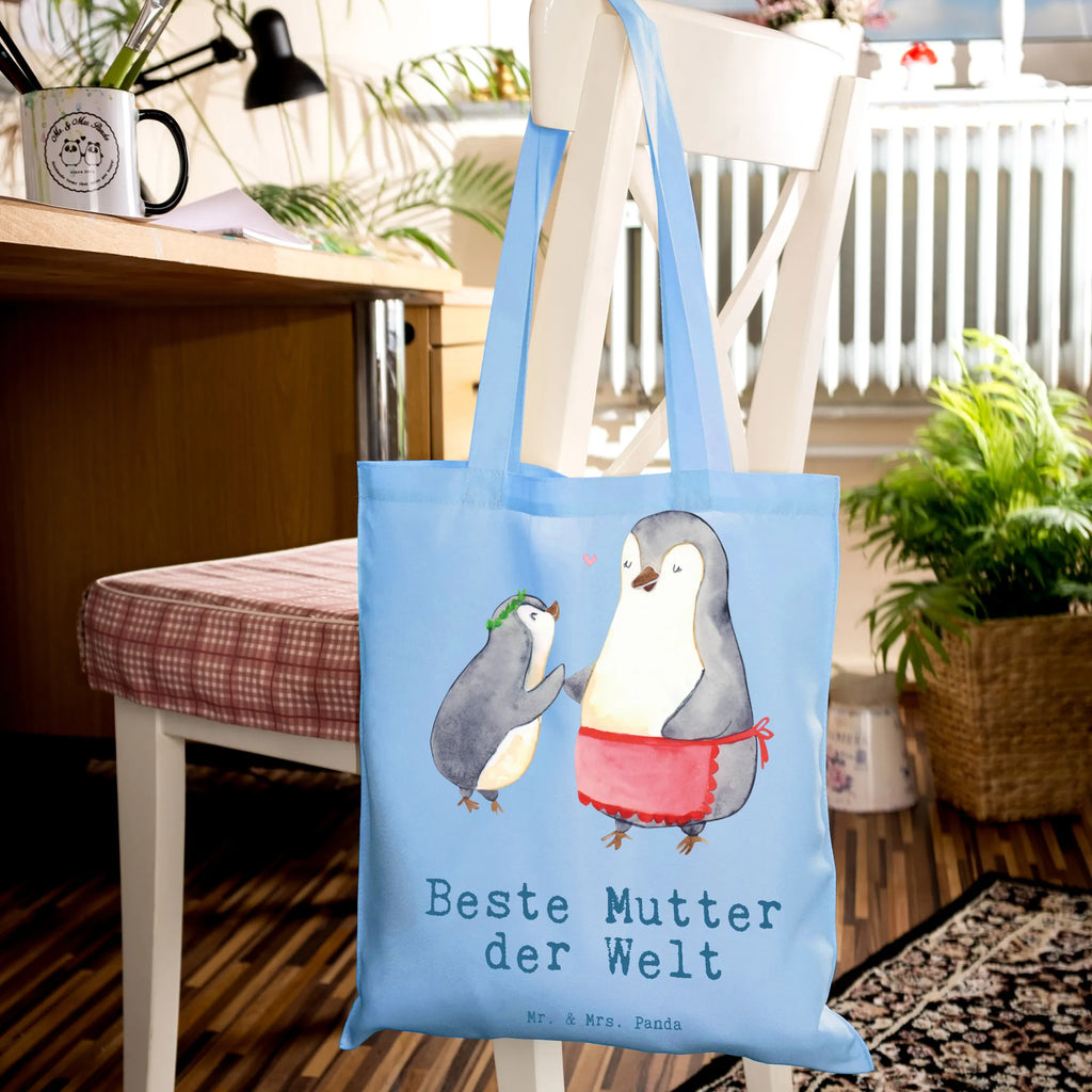 Tragetasche Pinguin Beste Mutter der Welt Beuteltasche, Beutel, Einkaufstasche, Jutebeutel, Stoffbeutel, Tasche, Shopper, Umhängetasche, Strandtasche, Schultertasche, Stofftasche, Tragetasche, Badetasche, Jutetasche, Einkaufstüte, Laptoptasche, für, Dankeschön, Geschenk, Schenken, Geburtstag, Geburtstagsgeschenk, Geschenkidee, Danke, Bedanken, Mitbringsel, Freude machen, Geschenktipp, Mama, Mami, Mutter, Muttertag, Mutti, Ma, Tochter, Sohn, Beste Mama, Beste, Supermama