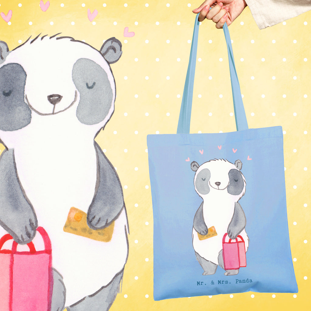 Tragetasche Panda Shopping Beuteltasche, Beutel, Einkaufstasche, Jutebeutel, Stoffbeutel, Tasche, Shopper, Umhängetasche, Strandtasche, Schultertasche, Stofftasche, Tragetasche, Badetasche, Jutetasche, Einkaufstüte, Laptoptasche, Geschenk, Sport, Sportart, Hobby, Schenken, Danke, Dankeschön, Auszeichnung, Gewinn, Sportler, Shopping, shoppen, einkaufen