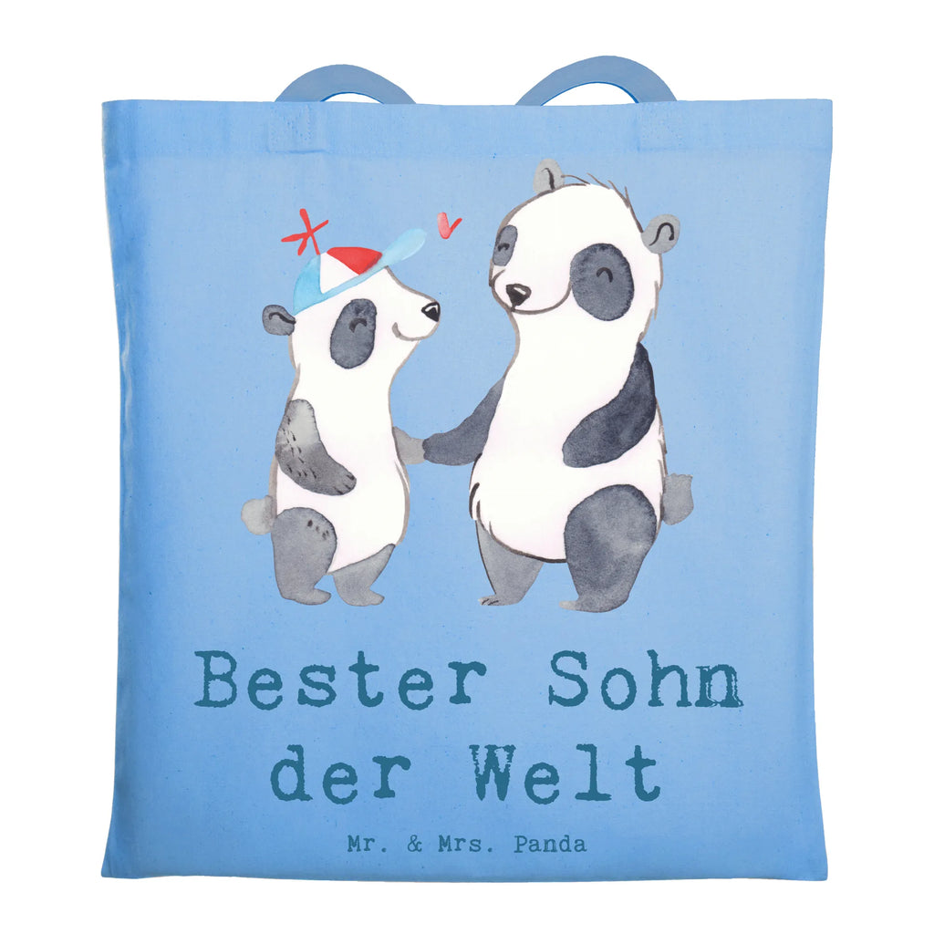 Tragetasche Panda Bester Sohn der Welt Beuteltasche, Beutel, Einkaufstasche, Jutebeutel, Stoffbeutel, Tasche, Shopper, Umhängetasche, Strandtasche, Schultertasche, Stofftasche, Tragetasche, Badetasche, Jutetasche, Einkaufstüte, Laptoptasche, für, Dankeschön, Geschenk, Schenken, Geburtstag, Geburtstagsgeschenk, Geschenkidee, Danke, Bedanken, Mitbringsel, Freude machen, Geschenktipp, Sohn, Sohnemann, Söhnchen, Bube, Bub, Nachwuchs, Nachkomme, Kind, Familie, Vater, Belohnung