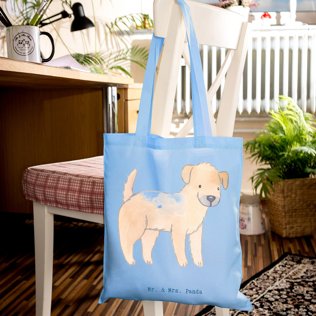 Tragetasche Border Terrier Moment Beuteltasche, Beutel, Einkaufstasche, Jutebeutel, Stoffbeutel, Tasche, Shopper, Umhängetasche, Strandtasche, Schultertasche, Stofftasche, Tragetasche, Badetasche, Jutetasche, Einkaufstüte, Laptoptasche, Hund, Hunderasse, Rassehund, Hundebesitzer, Geschenk, Tierfreund, Schenken, Welpe, Border Terrier