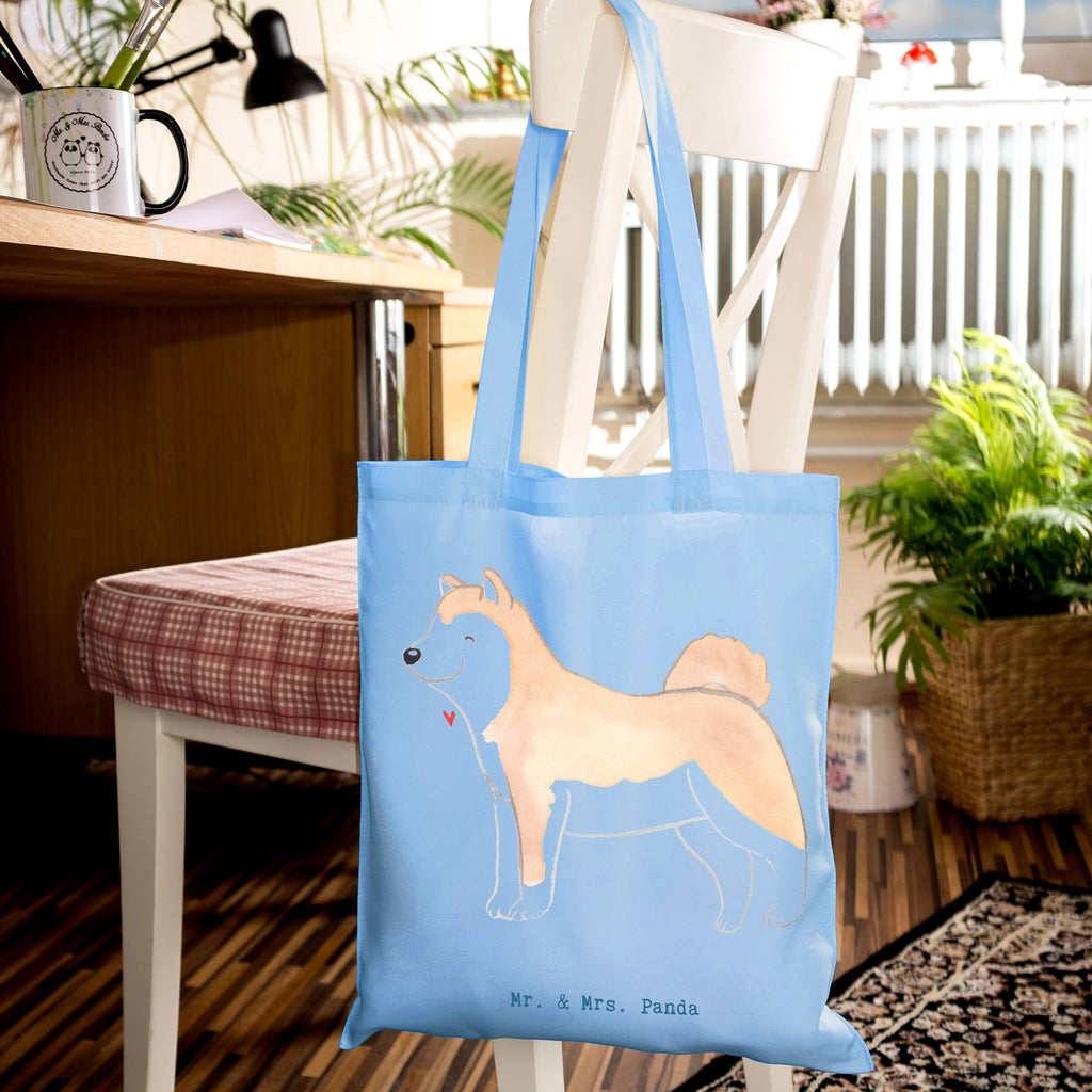 Tragetasche Akita Inu Moment Beuteltasche, Beutel, Einkaufstasche, Jutebeutel, Stoffbeutel, Tasche, Shopper, Umhängetasche, Strandtasche, Schultertasche, Stofftasche, Tragetasche, Badetasche, Jutetasche, Einkaufstüte, Laptoptasche, Hund, Hunderasse, Rassehund, Hundebesitzer, Geschenk, Tierfreund, Schenken, Welpe, Akita Ken, Japanischer Akita, Akita-Inu, Akita Inu