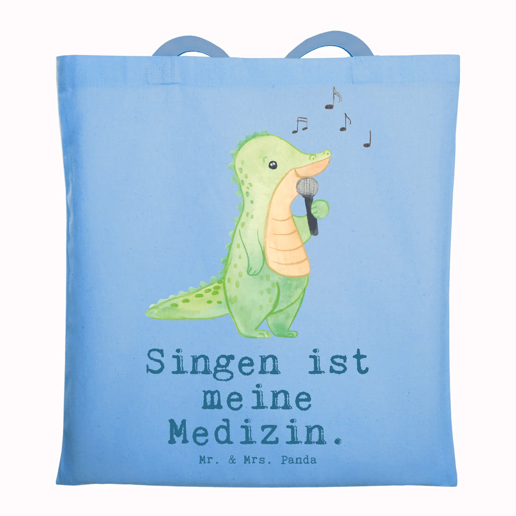 Tragetasche Krokodil Singen Beuteltasche, Beutel, Einkaufstasche, Jutebeutel, Stoffbeutel, Tasche, Shopper, Umhängetasche, Strandtasche, Schultertasche, Stofftasche, Tragetasche, Badetasche, Jutetasche, Einkaufstüte, Laptoptasche, Geschenk, Sport, Sportart, Hobby, Schenken, Danke, Dankeschön, Auszeichnung, Gewinn, Sportler, Singen, Band, Live Auftritt, Gesang, Hobbysänger