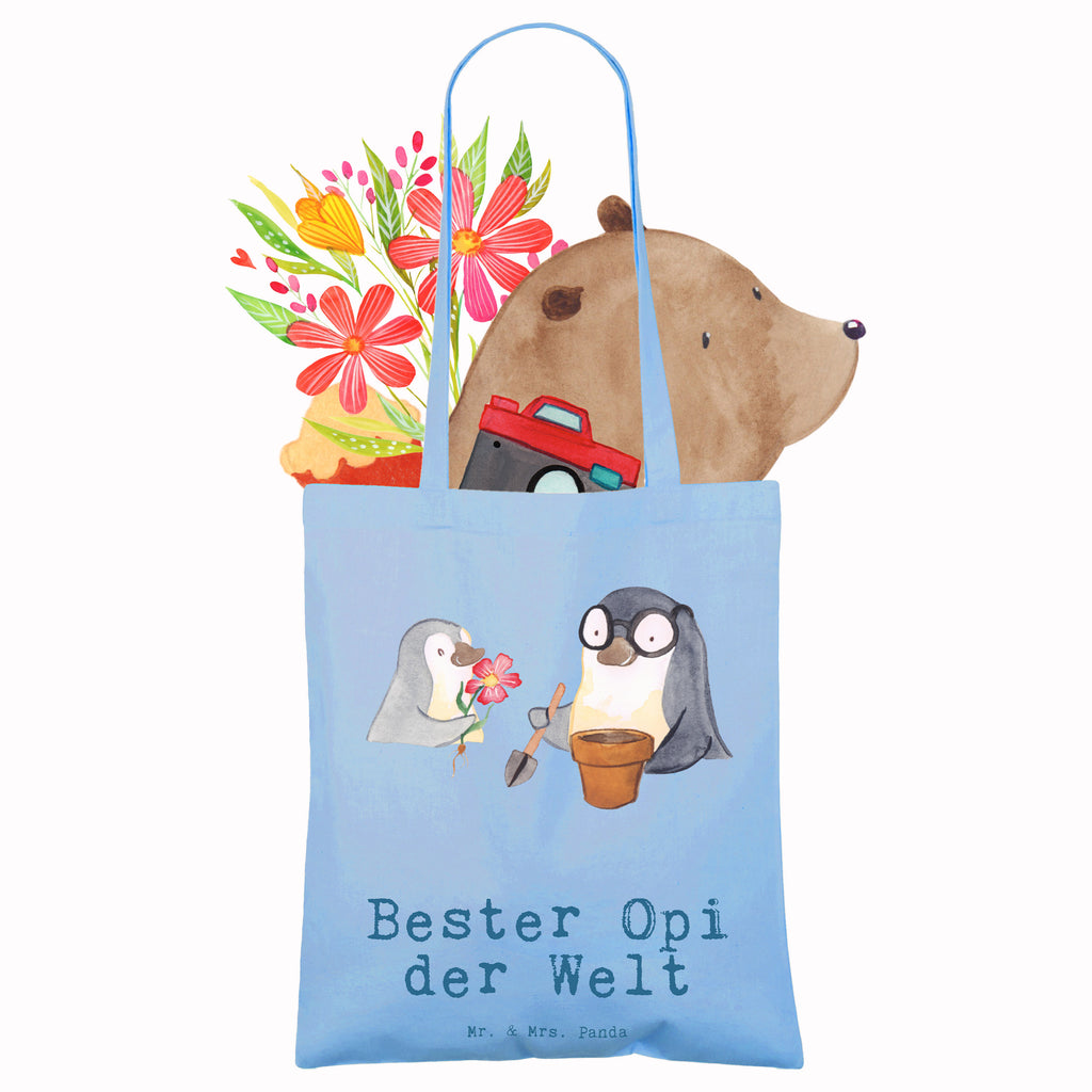 Tragetasche Pinguin Bester Opi der Welt Beuteltasche, Beutel, Einkaufstasche, Jutebeutel, Stoffbeutel, Tasche, Shopper, Umhängetasche, Strandtasche, Schultertasche, Stofftasche, Tragetasche, Badetasche, Jutetasche, Einkaufstüte, Laptoptasche, für, Dankeschön, Geschenk, Schenken, Geburtstag, Geburtstagsgeschenk, Geschenkidee, Danke, Bedanken, Mitbringsel, Freude machen, Geschenktipp, Großvater, Grossvater, Opa, Opi. Großpapa, Großeltern, Nichte, Neffe, Kleinigkeit, Oppa, Oppi, Bester