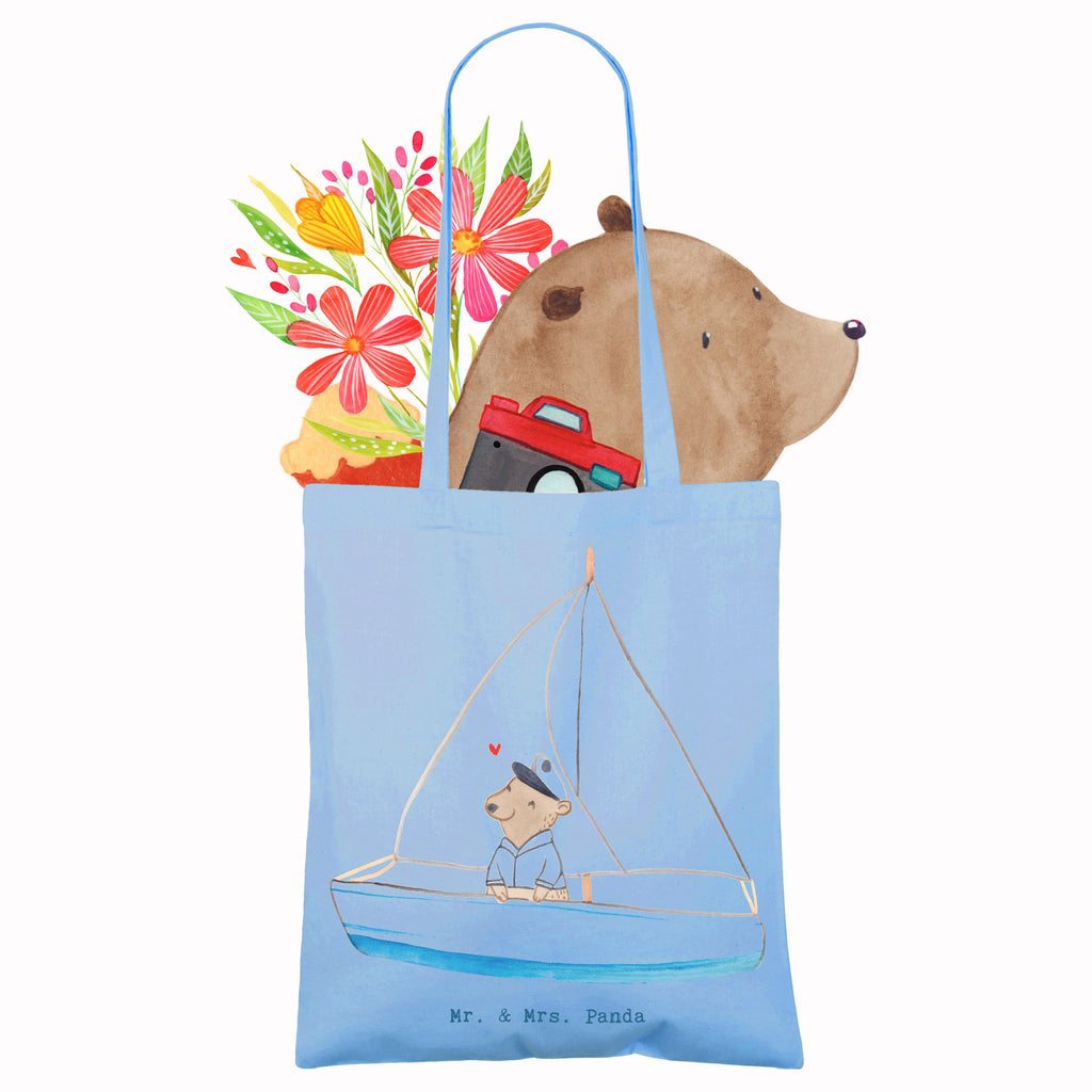 Tragetasche Bär Segeln Beuteltasche, Beutel, Einkaufstasche, Jutebeutel, Stoffbeutel, Tasche, Shopper, Umhängetasche, Strandtasche, Schultertasche, Stofftasche, Tragetasche, Badetasche, Jutetasche, Einkaufstüte, Laptoptasche, Geschenk, Sport, Sportart, Hobby, Schenken, Danke, Dankeschön, Auszeichnung, Gewinn, Sportler, segeln, Segeltörn, Segelboot, Segelschule, Yachtclub