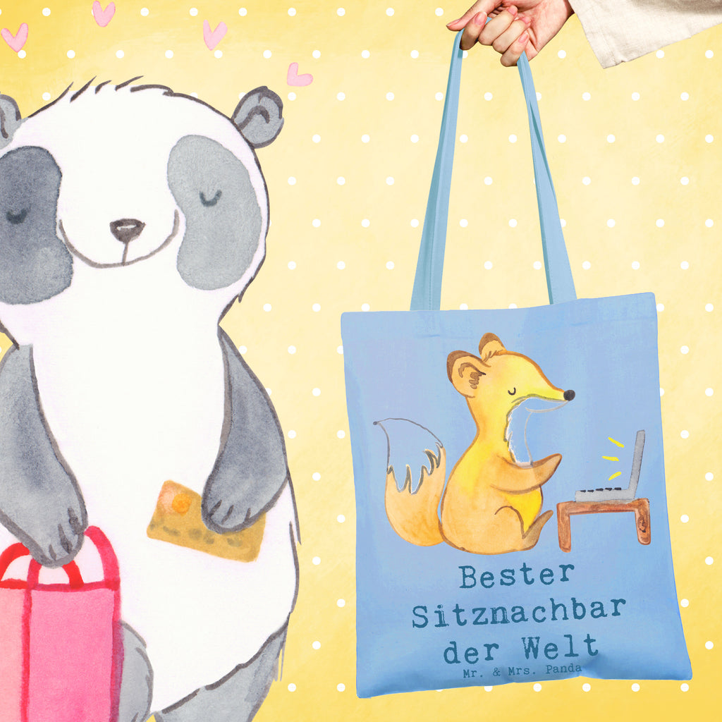 Tragetasche Fuchs Bester Sitznachbar der Welt Beuteltasche, Beutel, Einkaufstasche, Jutebeutel, Stoffbeutel, Tasche, Shopper, Umhängetasche, Strandtasche, Schultertasche, Stofftasche, Tragetasche, Badetasche, Jutetasche, Einkaufstüte, Laptoptasche, für, Dankeschön, Geschenk, Schenken, Geburtstag, Geburtstagsgeschenk, Geschenkidee, Danke, Bedanken, Mitbringsel, Freude machen, Geschenktipp, Sitznachbar, Stuhlnachbar, Nachbar, Uni, Universität, Seminar, Kommilitone, Tischnachbar, Schule, Mitschüler, Mitstudent, Hochschule