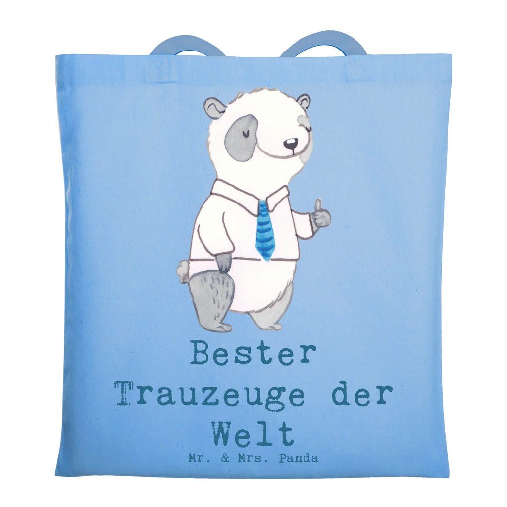 Tragetasche Panda Bester Trauzeuge der Welt Beuteltasche, Beutel, Einkaufstasche, Jutebeutel, Stoffbeutel, Tasche, Shopper, Umhängetasche, Strandtasche, Schultertasche, Stofftasche, Tragetasche, Badetasche, Jutetasche, Einkaufstüte, Laptoptasche, für, Dankeschön, Geschenk, Schenken, Geburtstag, Geburtstagsgeschenk, Geschenkidee, Danke, Bedanken, Mitbringsel, Freude machen, Geschenktipp, Trauzeuge, Trauhzeuge, Hochzeit, Heirat, JGA, Trauung, Kirche, Standesamt, Braut, Bräutigam