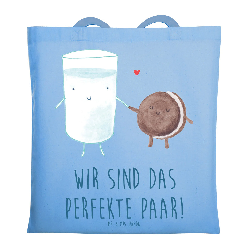 Tragetasche Milch Keks Beuteltasche, Beutel, Einkaufstasche, Jutebeutel, Stoffbeutel, Tasche, Shopper, Umhängetasche, Strandtasche, Schultertasche, Stofftasche, Tragetasche, Badetasche, Jutetasche, Einkaufstüte, Laptoptasche, Tiermotive, Gute Laune, lustige Sprüche, Tiere, Milk, Cookie, Milch, Keks, Kekse, Kaffee, Einladung Frühstück, Motiv süß, romantisch, perfektes Paar